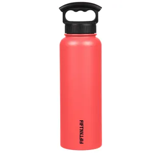40oz Insulated Bottle with Wide Mouth 3-Finger Lid