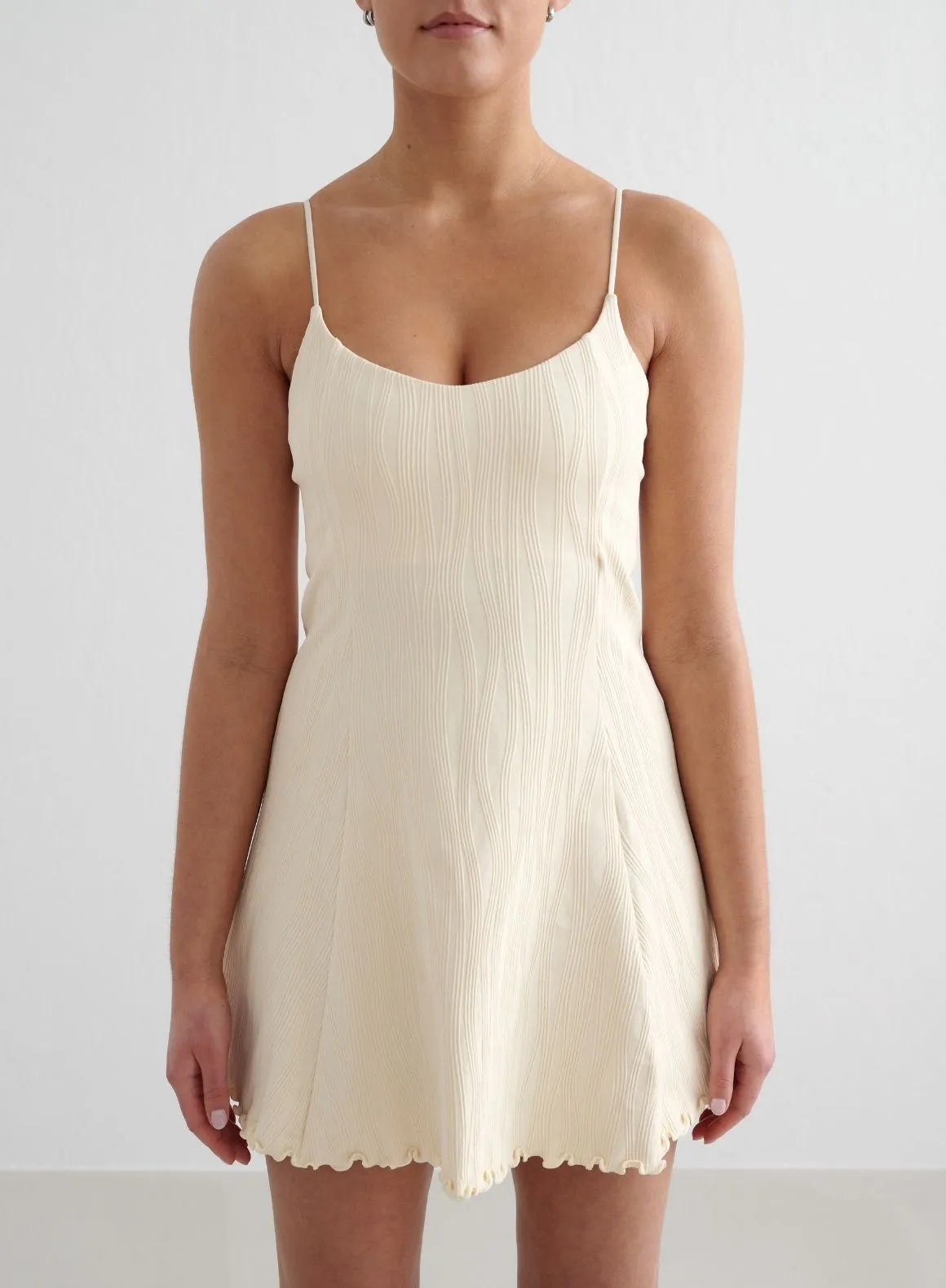 Almond White Tulip Dress