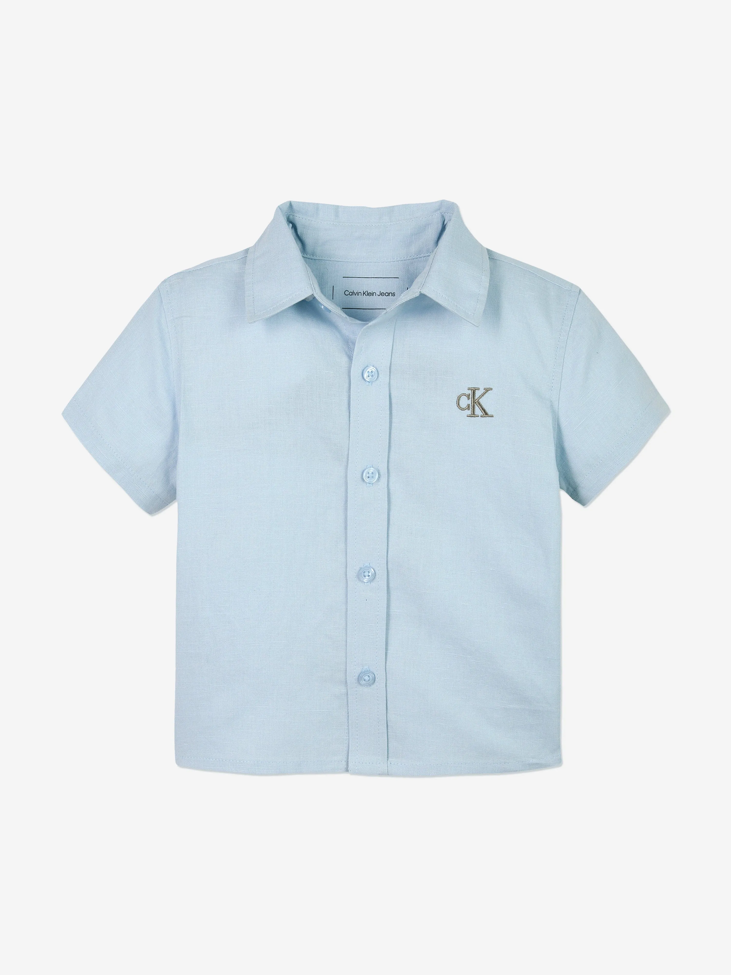Baby Boys Linen Short Set in Blue