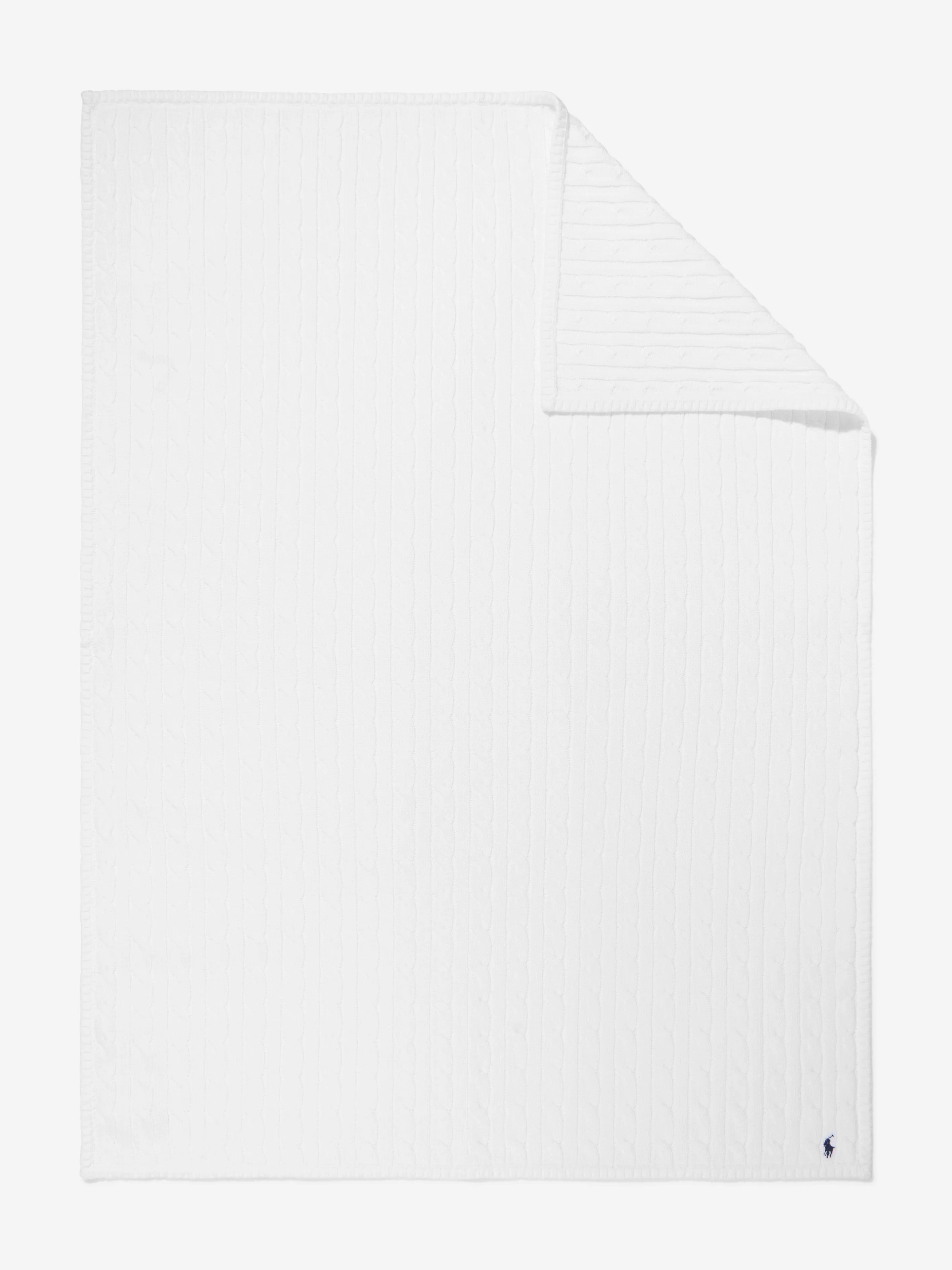 Baby Cable Knit Blanket in White (130cm x 180cm)