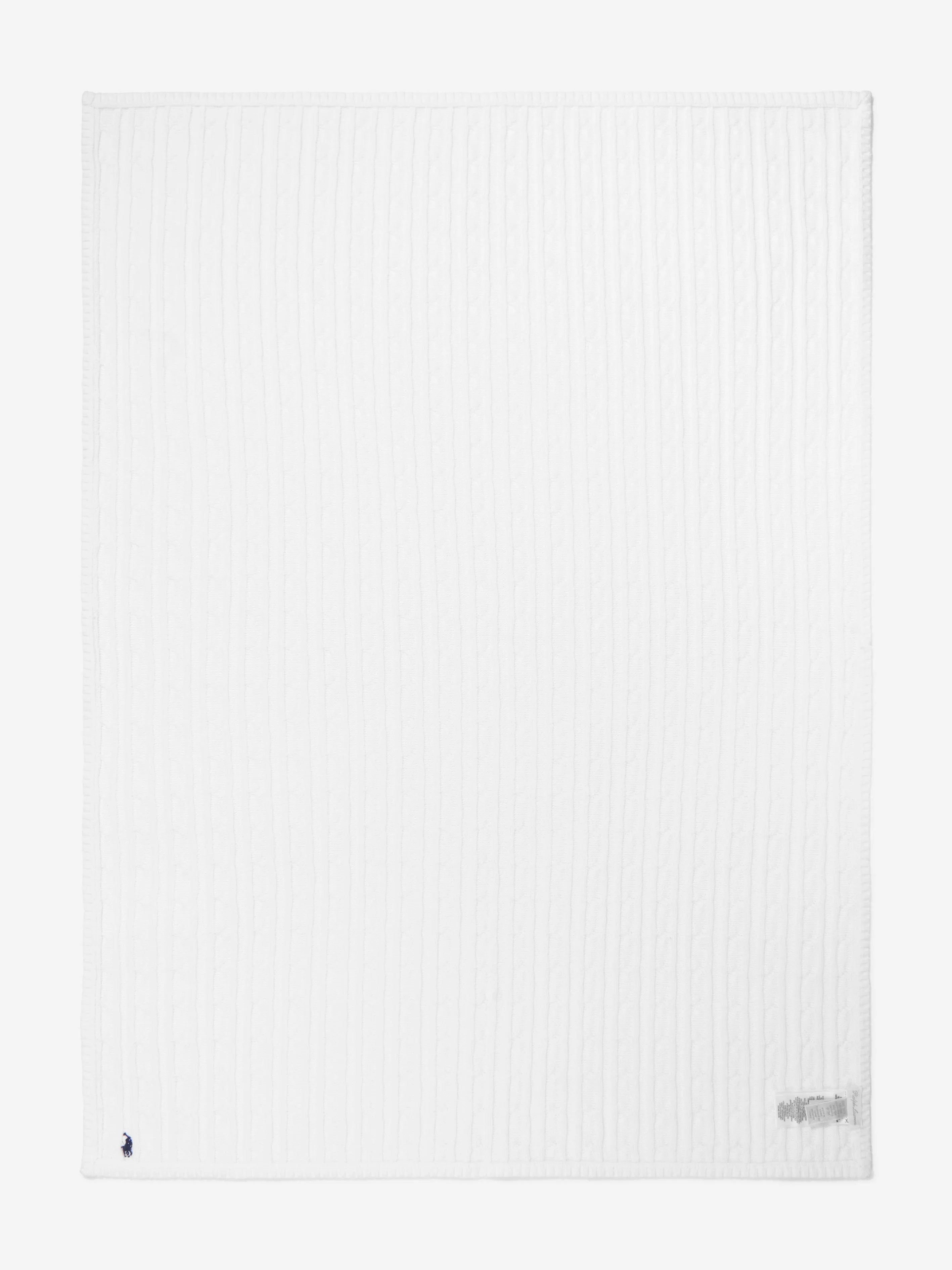 Baby Cable Knit Blanket in White (130cm x 180cm)