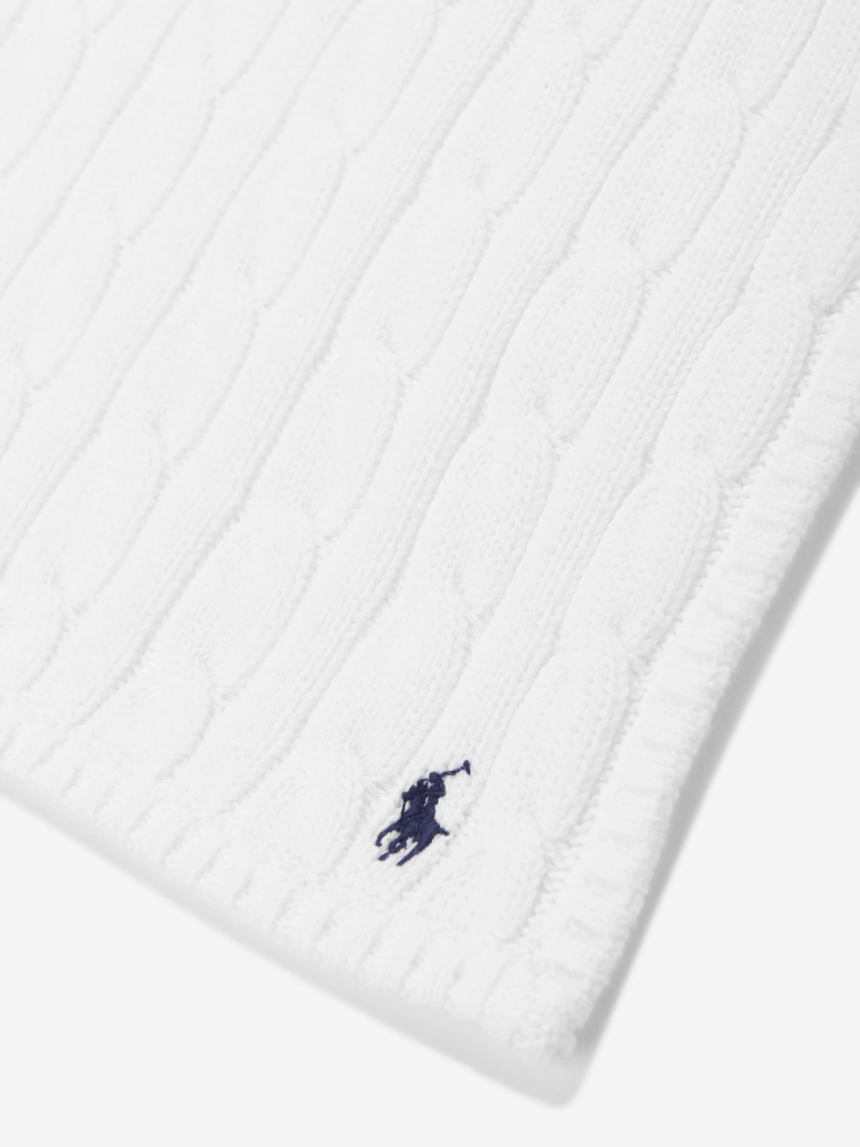 Baby Cable Knit Blanket in White (130cm x 180cm)
