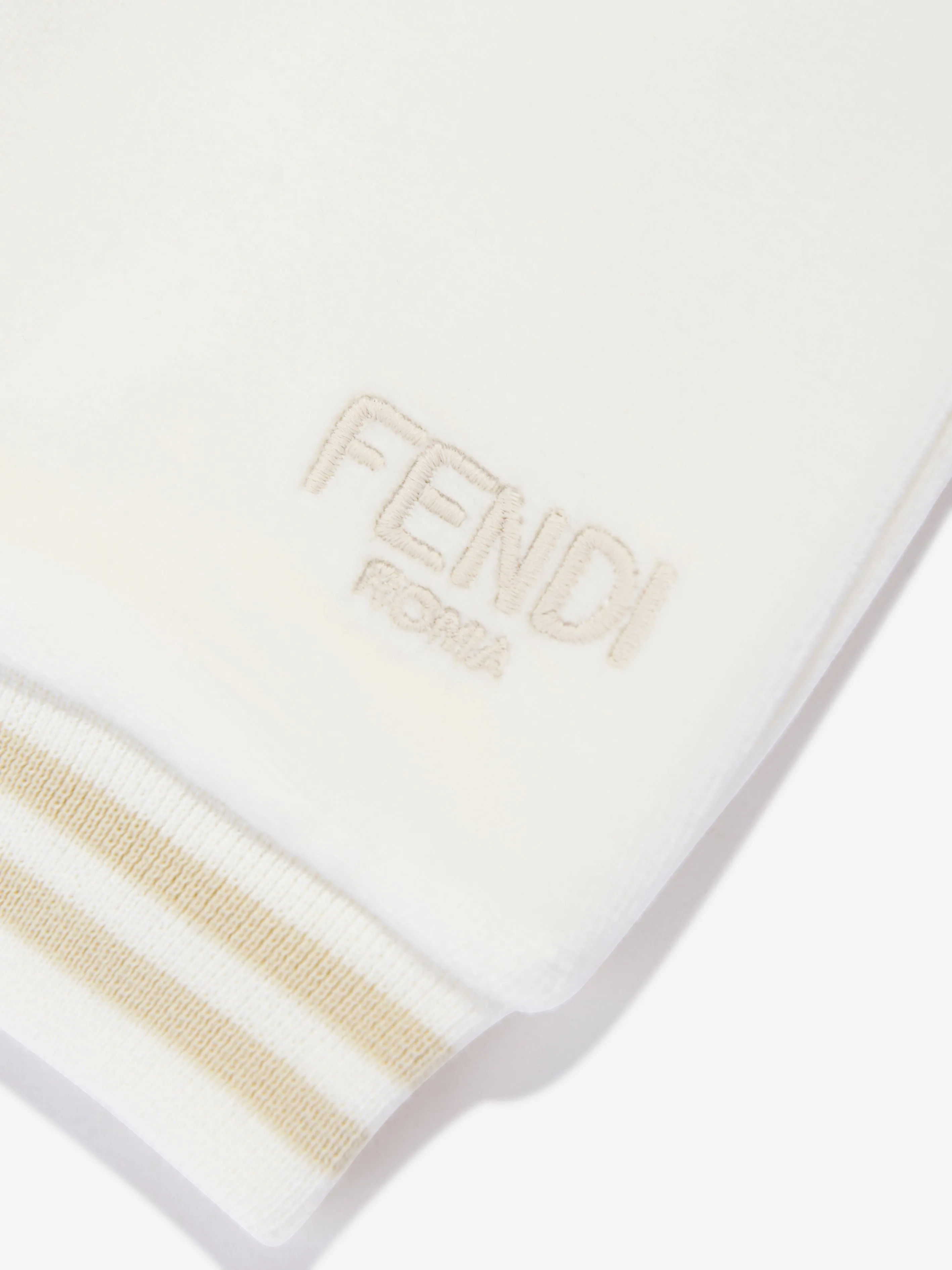 Baby Chenille Logo Joggers in White