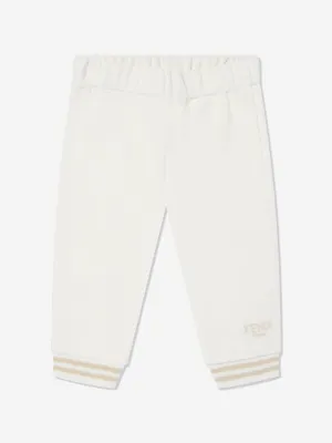Baby Chenille Logo Joggers in White