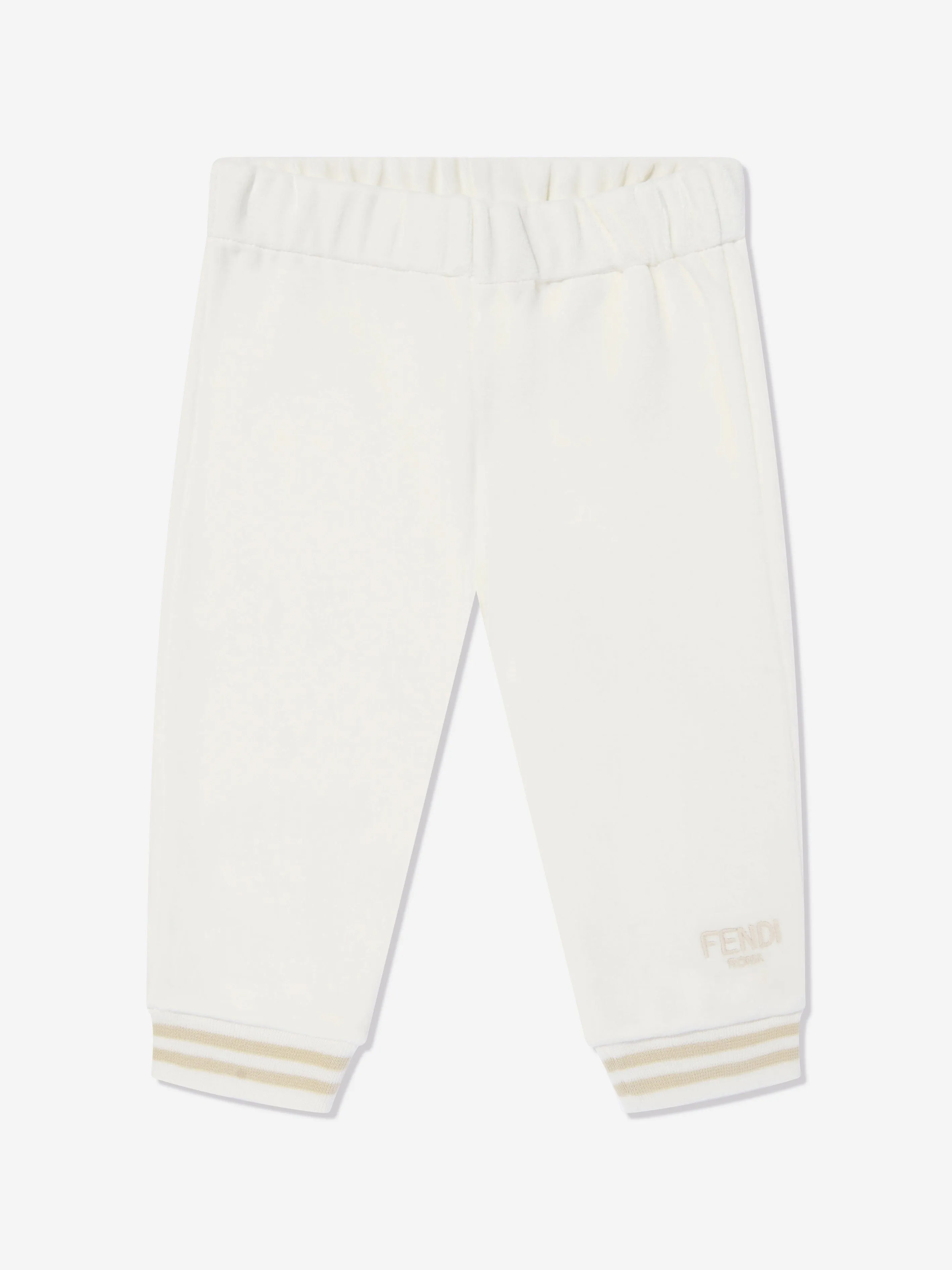 Baby Chenille Logo Joggers in White