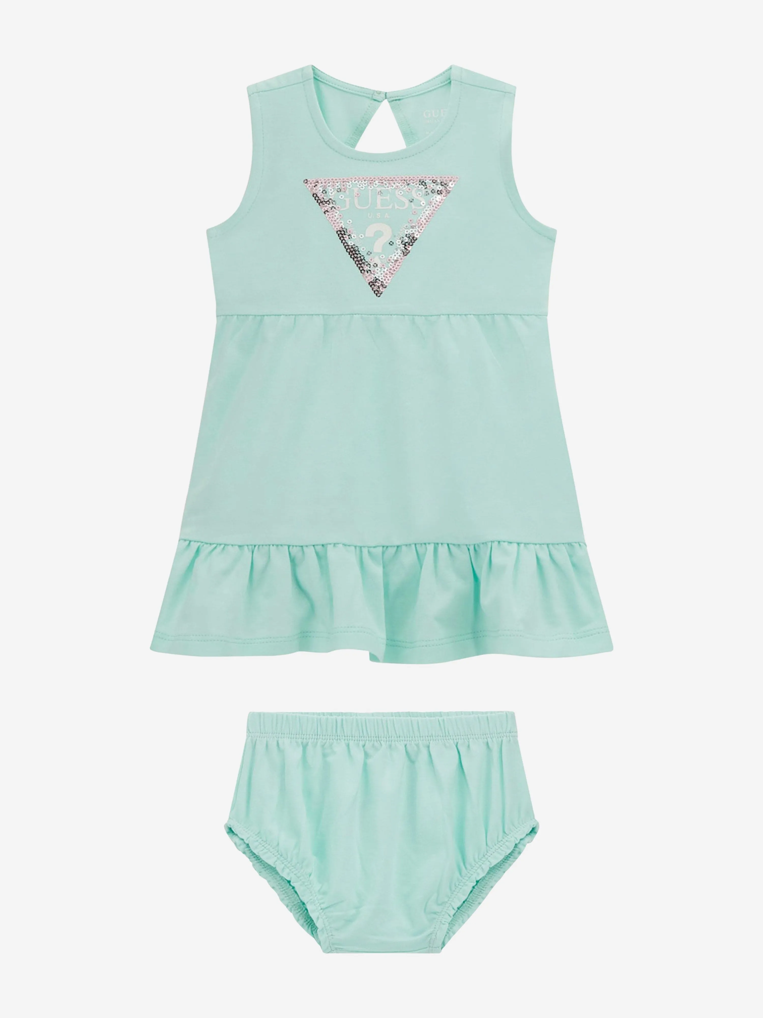 Baby Girls Dress with Knickers in Green