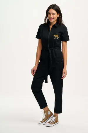 Billy Boilersuit - Black. Leopard Pocket