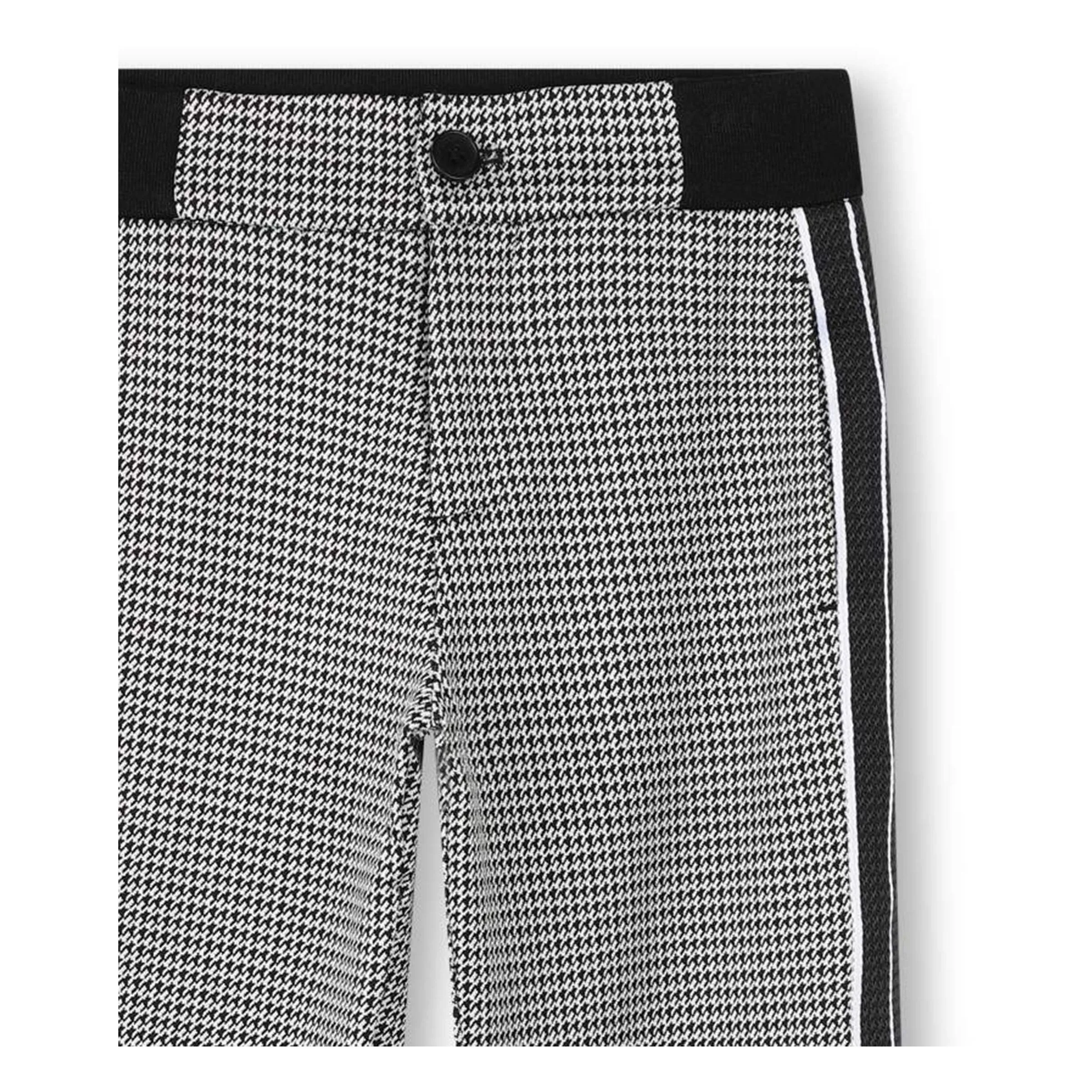 Black Plaid Houndstooth Trousers
