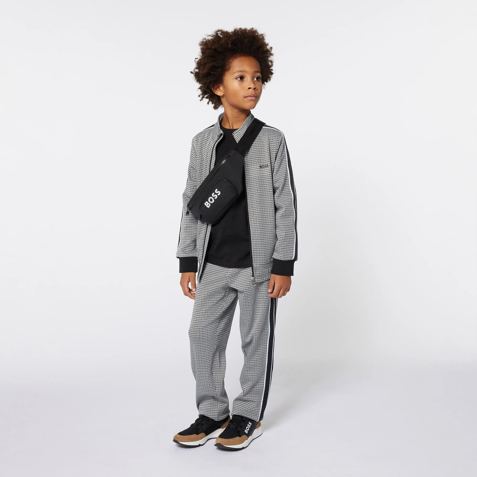 Black Plaid Houndstooth Trousers