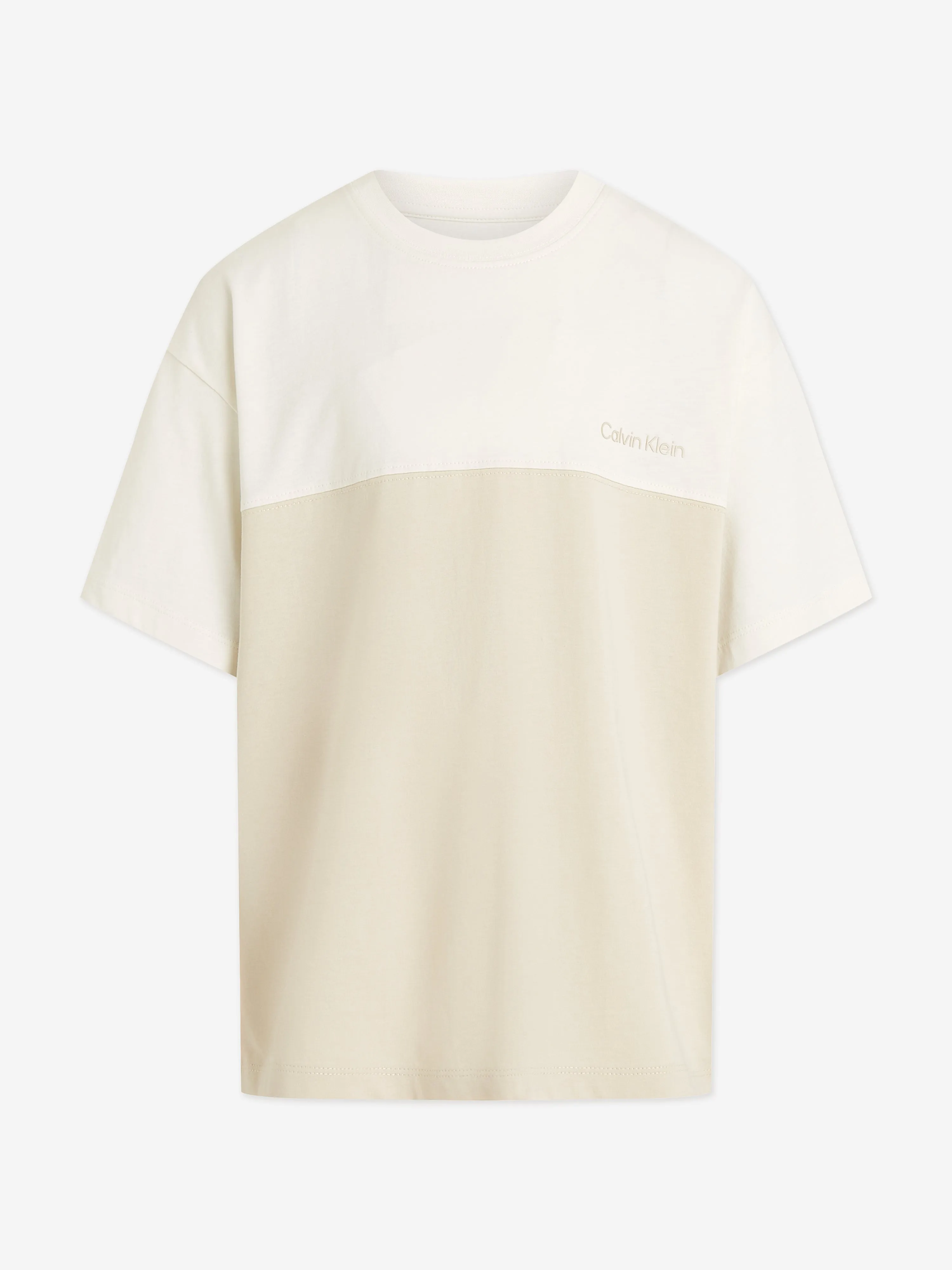 Boys Colourblock T-Shirt in Beige