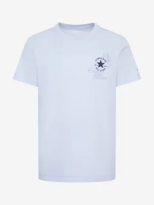 Boys Retro Front Back Logo T-Shirt in Blue