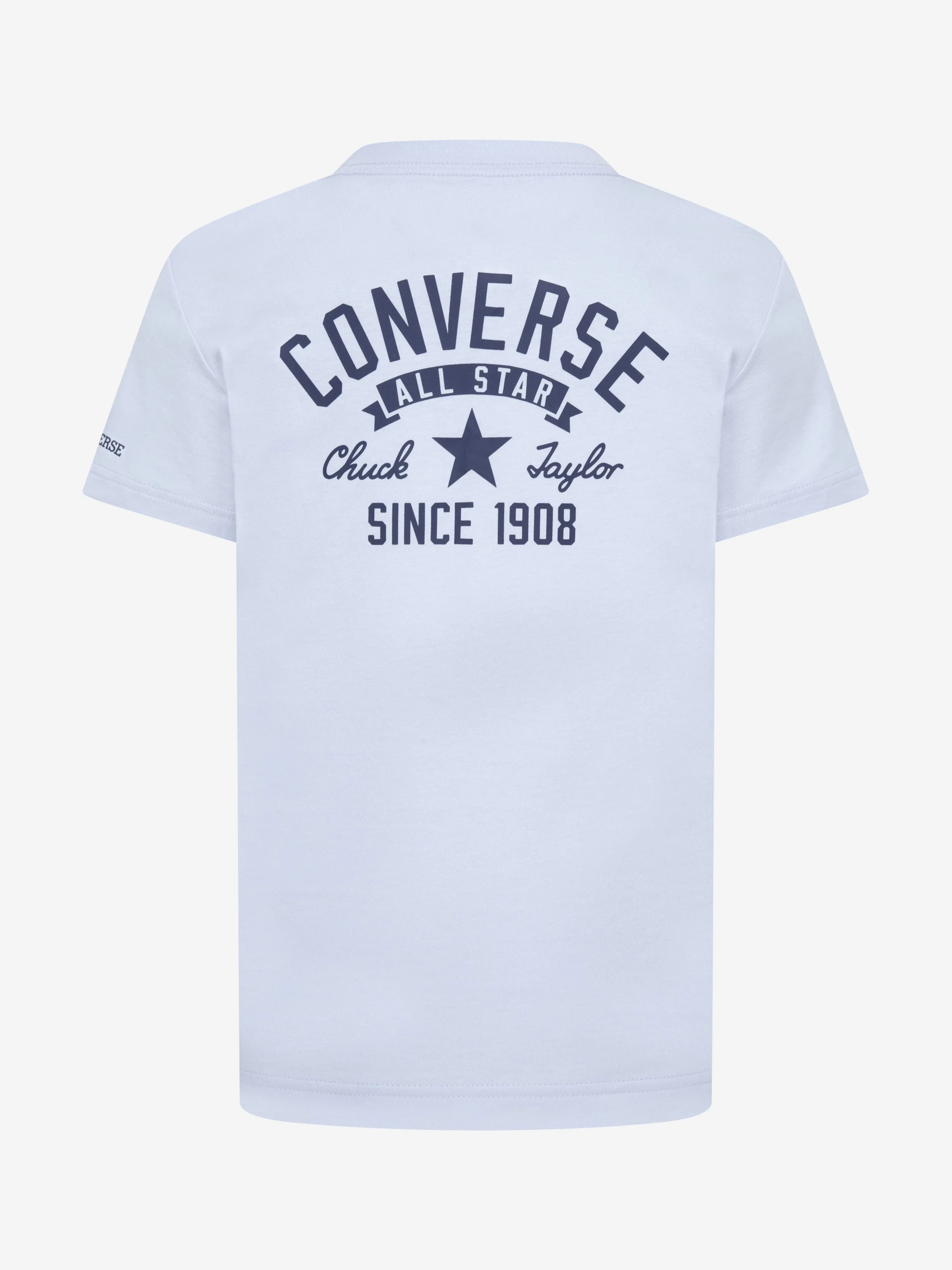Boys Retro Front Back Logo T-Shirt in Blue