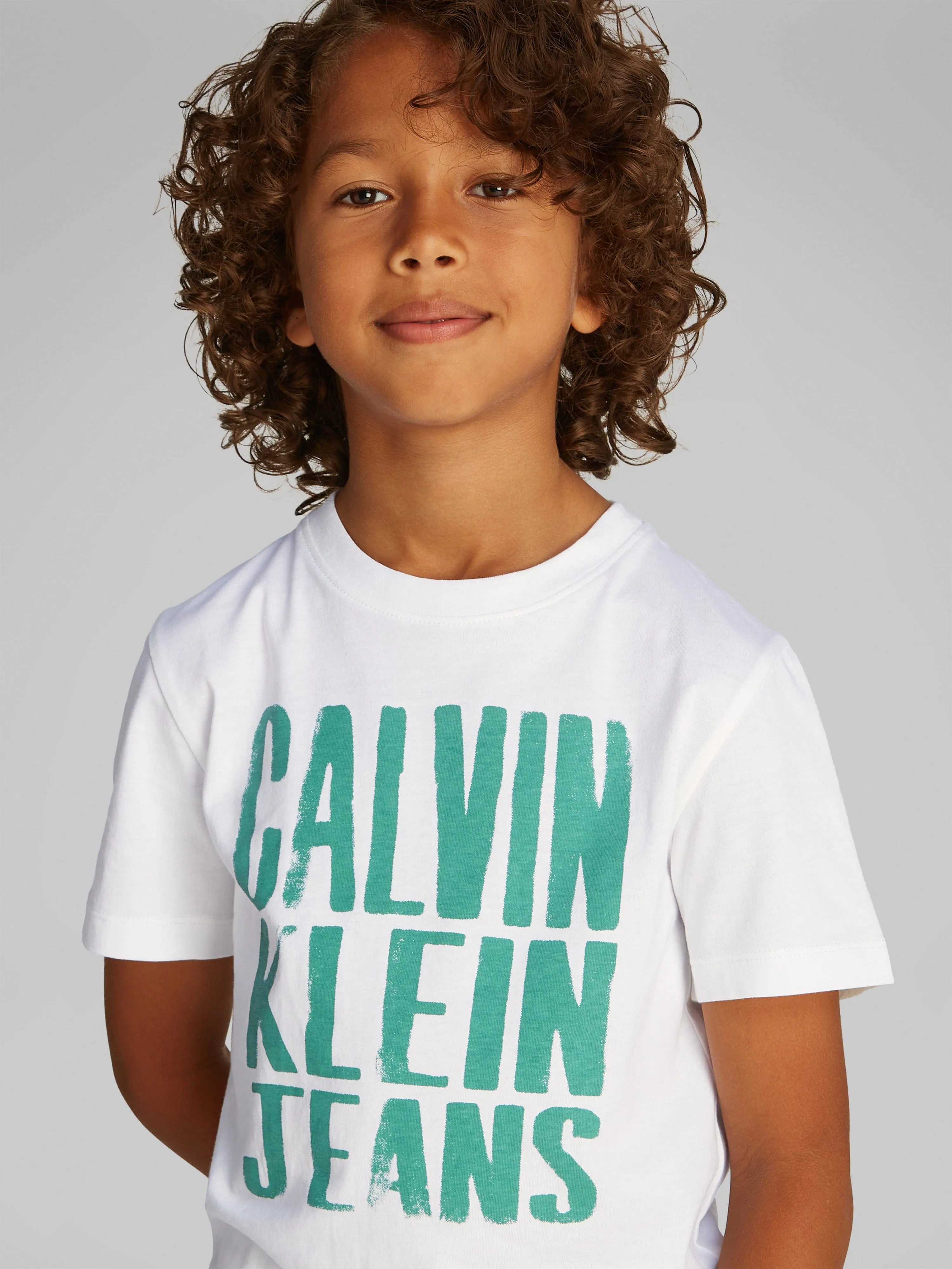 Boys Slogan Graphic T-Shirt in White