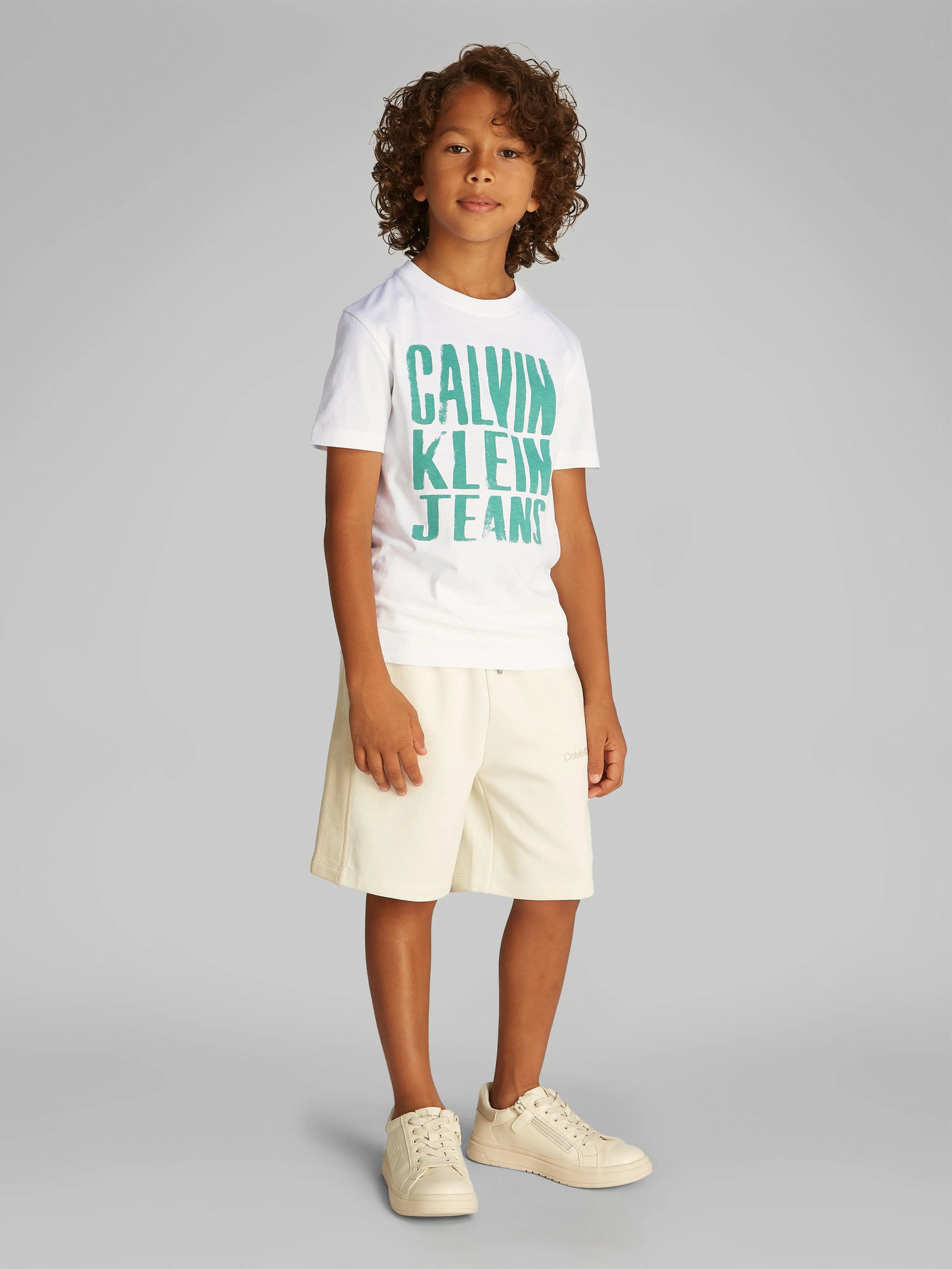 Boys Slogan Graphic T-Shirt in White