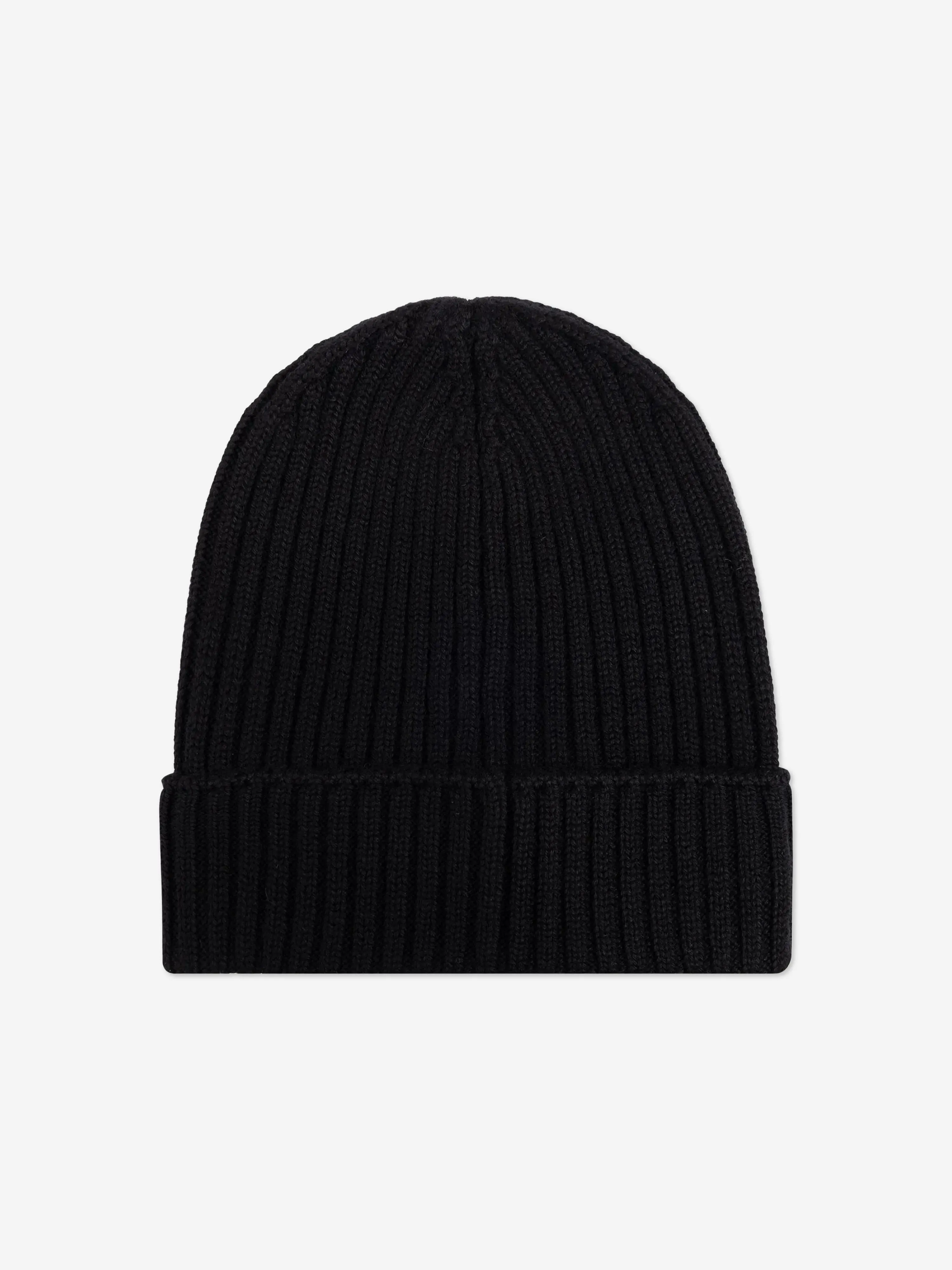 Boys Wool Beanie Hat in Black