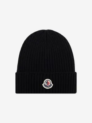 Boys Wool Beanie Hat in Black