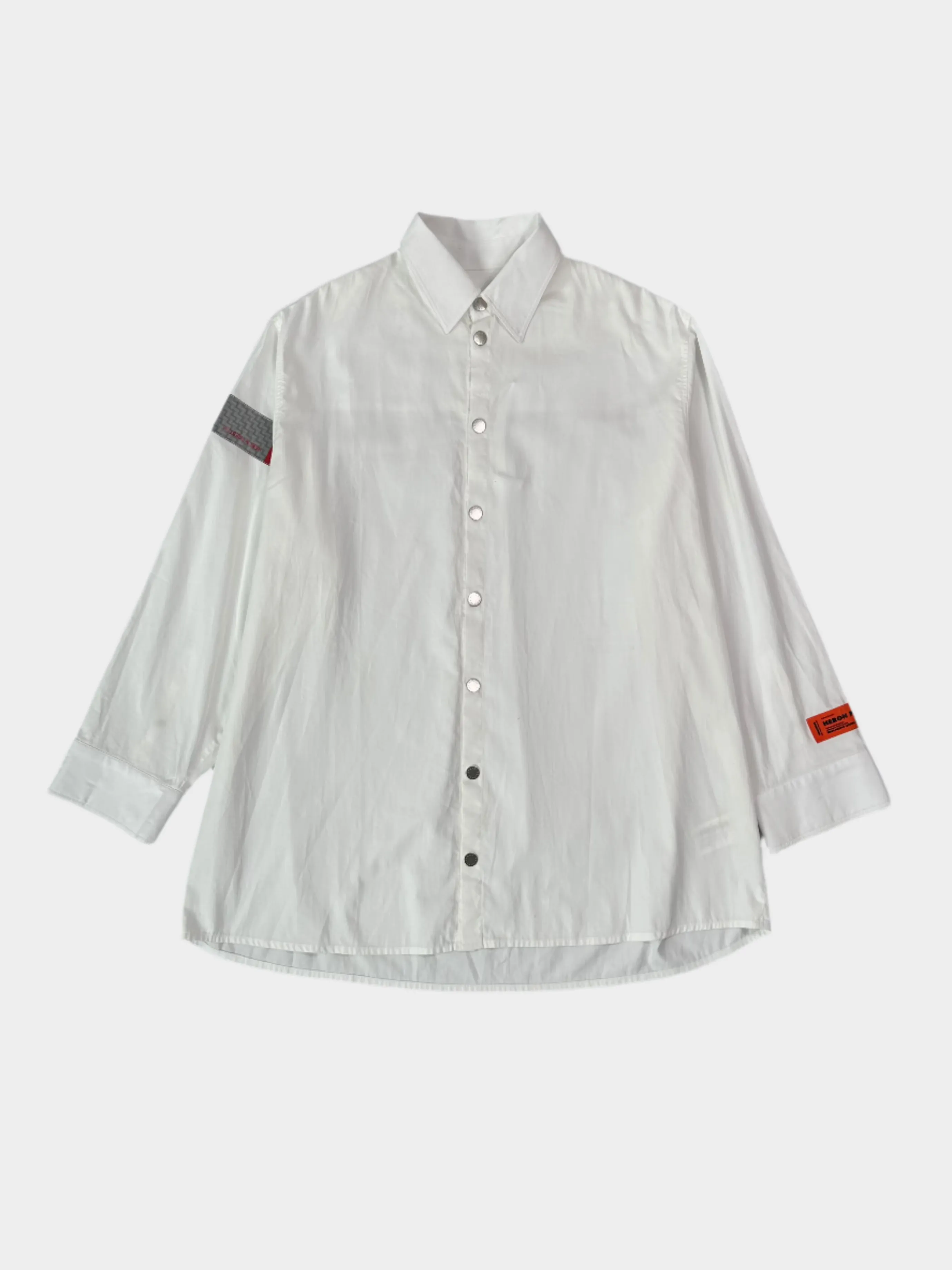 Camicia Propeline Tape Shirt Bianca Con Dettagli Rossi E Grigi
