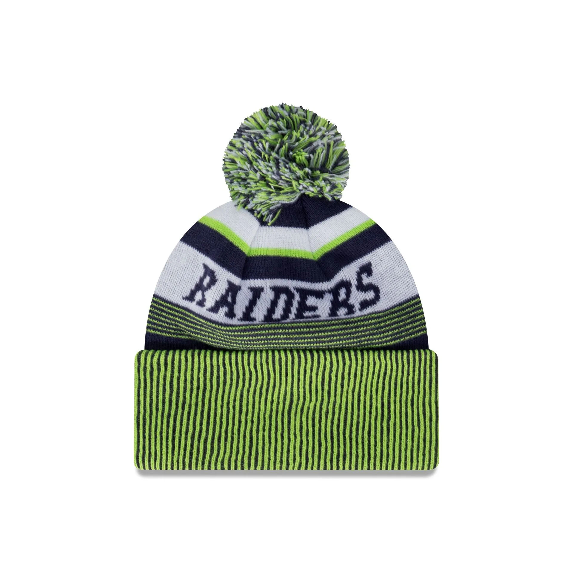 Canberra Raiders Heritage Stripe Beanie with Pom