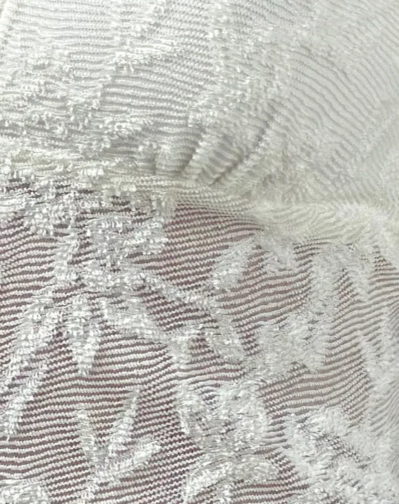 Cosimo Halterneck Top in Jacquard Knit Ivory