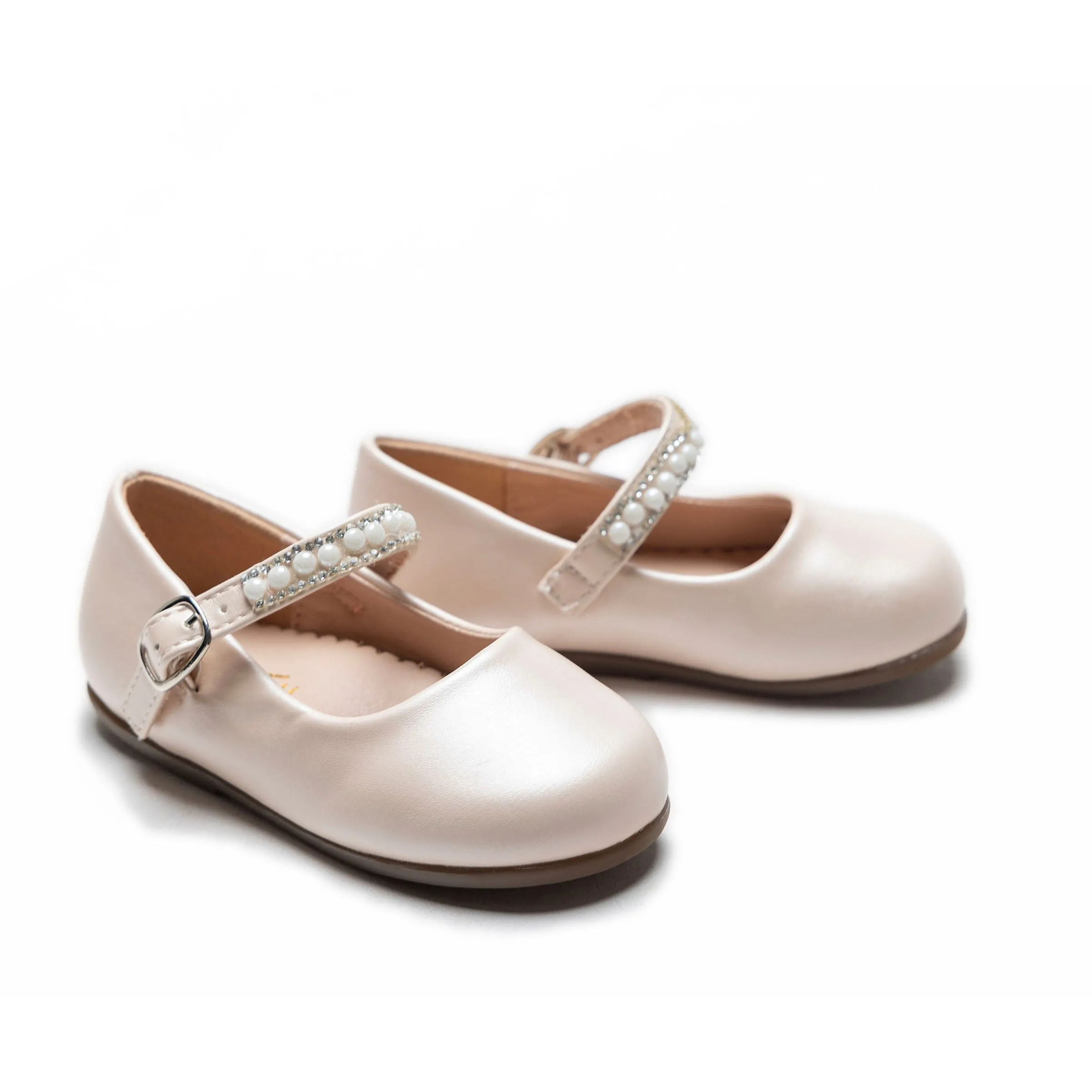 Cream Margot Pearl Band Flats