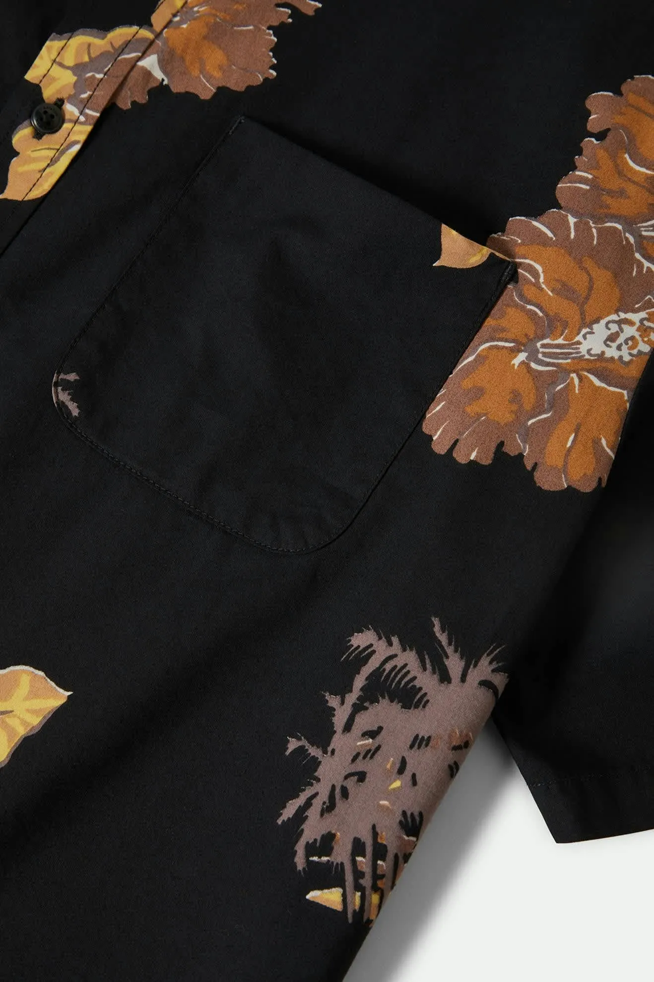 CRU Print Relaxed S/S Shirt - Washed Black/Charcoal Floral