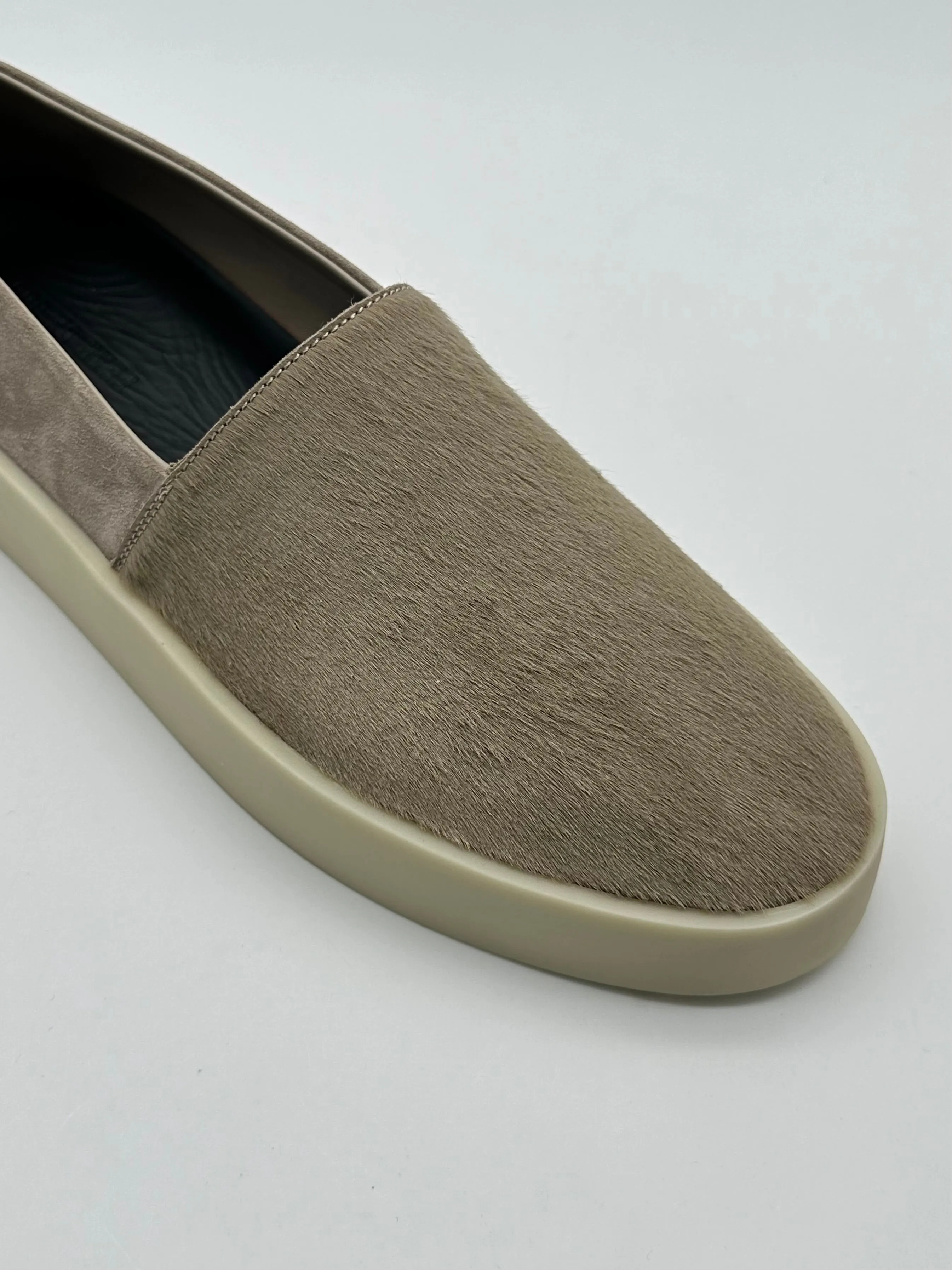 Espadrillas Taupe In Suede Con Dettagli In Cavallino