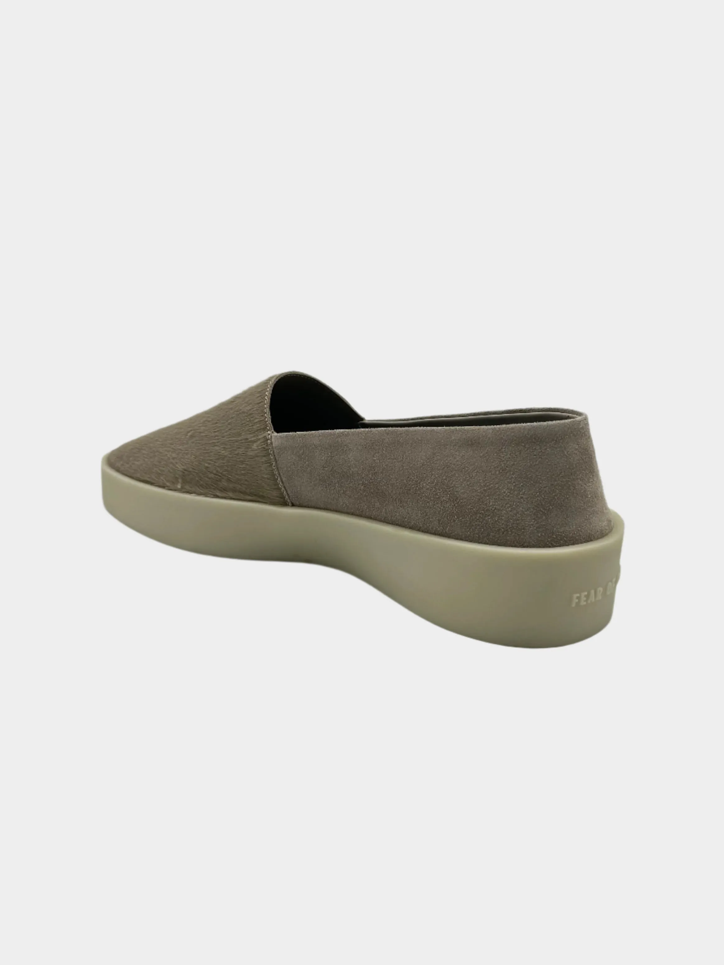 Espadrillas Taupe In Suede Con Dettagli In Cavallino