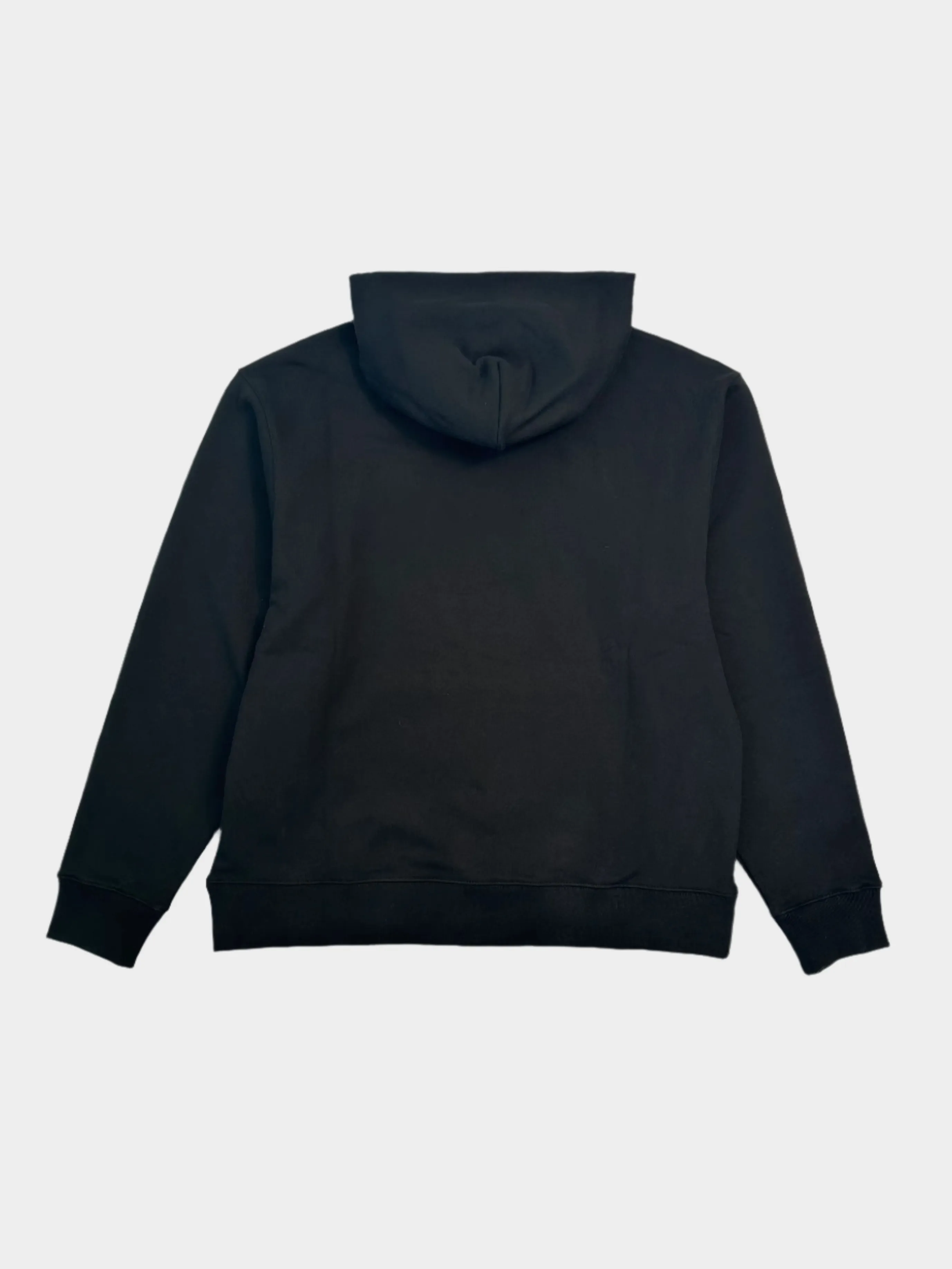 Felpa Paris Classic Hoodie Nera Con Logo Ricamato