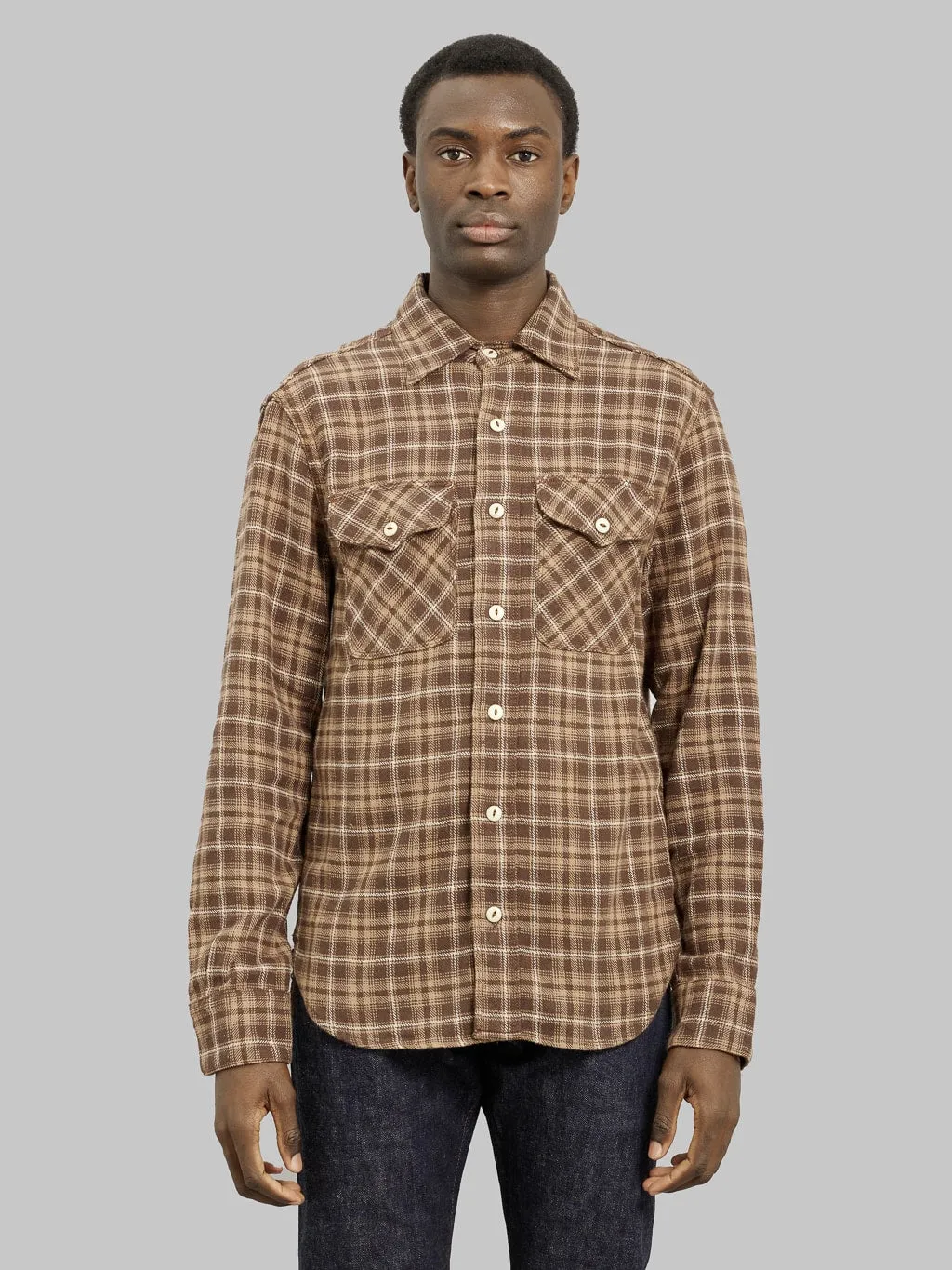 Freenote Cloth Wells Shirt Brown