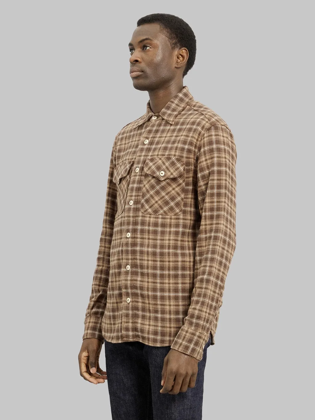 Freenote Cloth Wells Shirt Brown