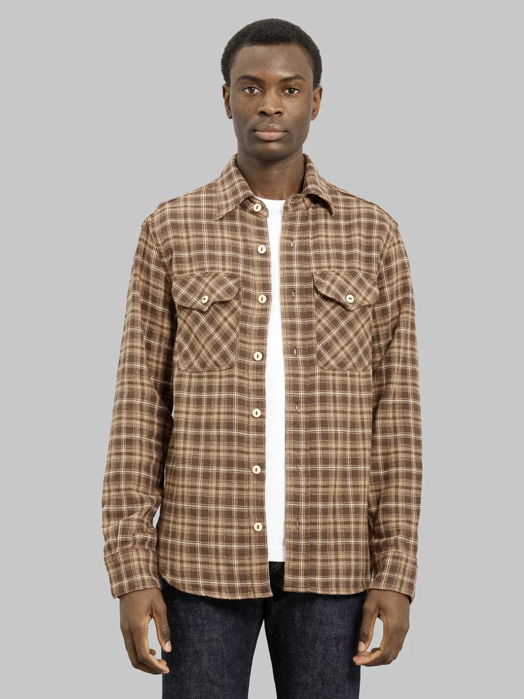 Freenote Cloth Wells Shirt Brown
