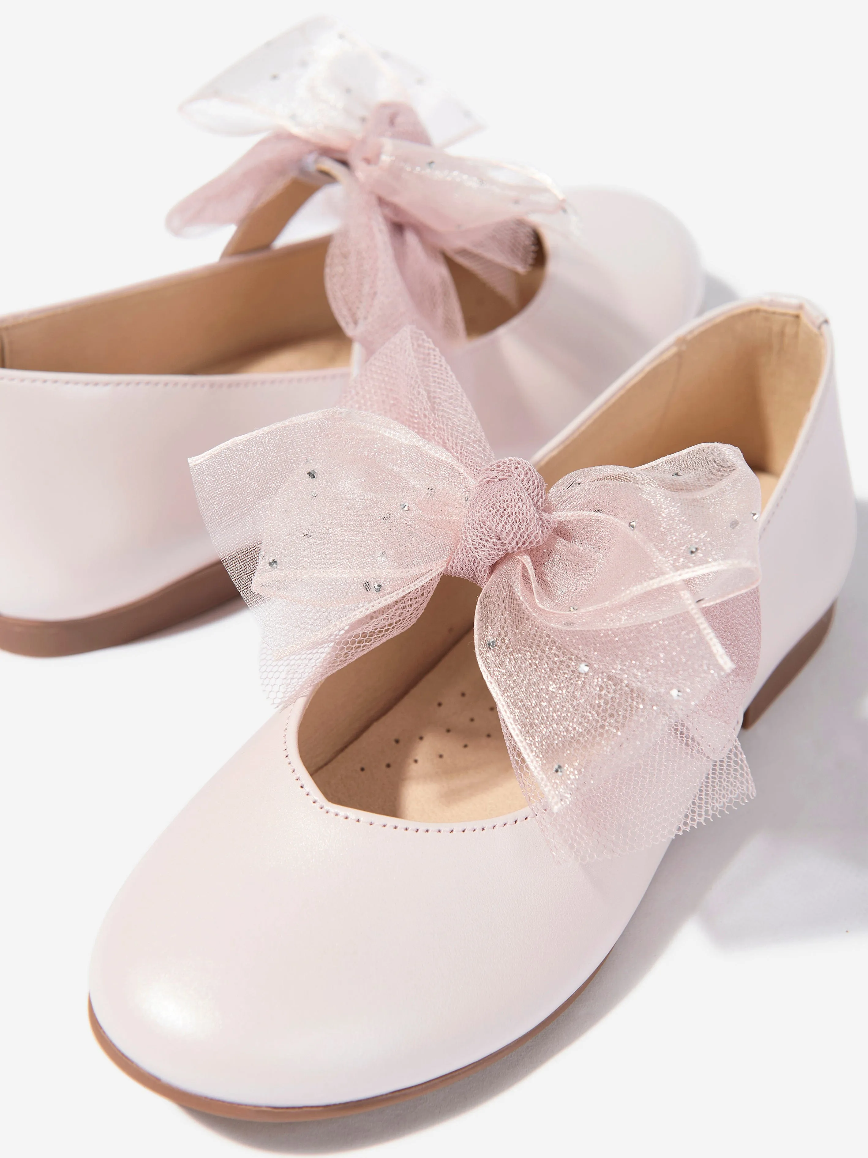 Girls Bow Shoes in Pink