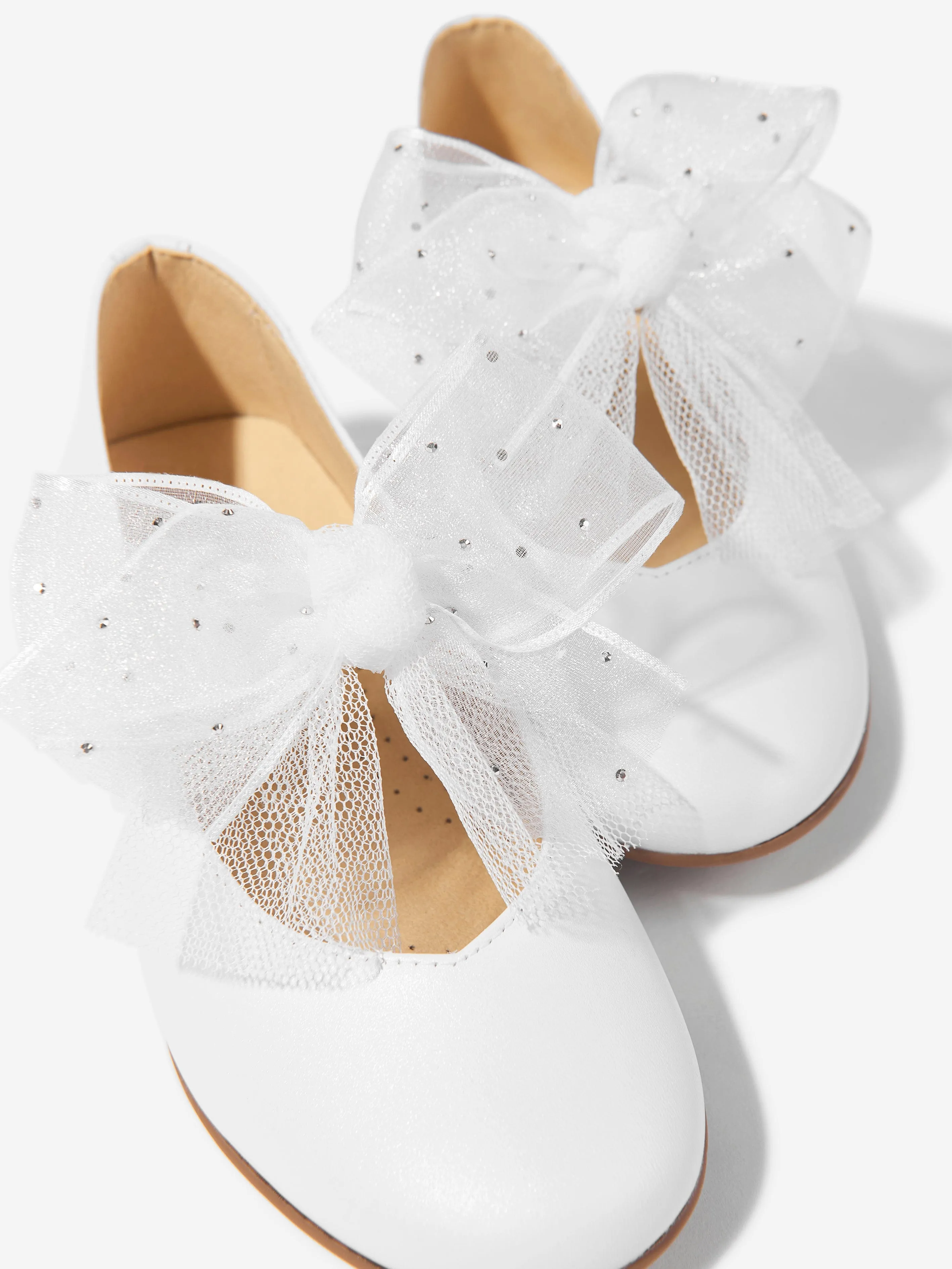 Girls Bow Shoes in White