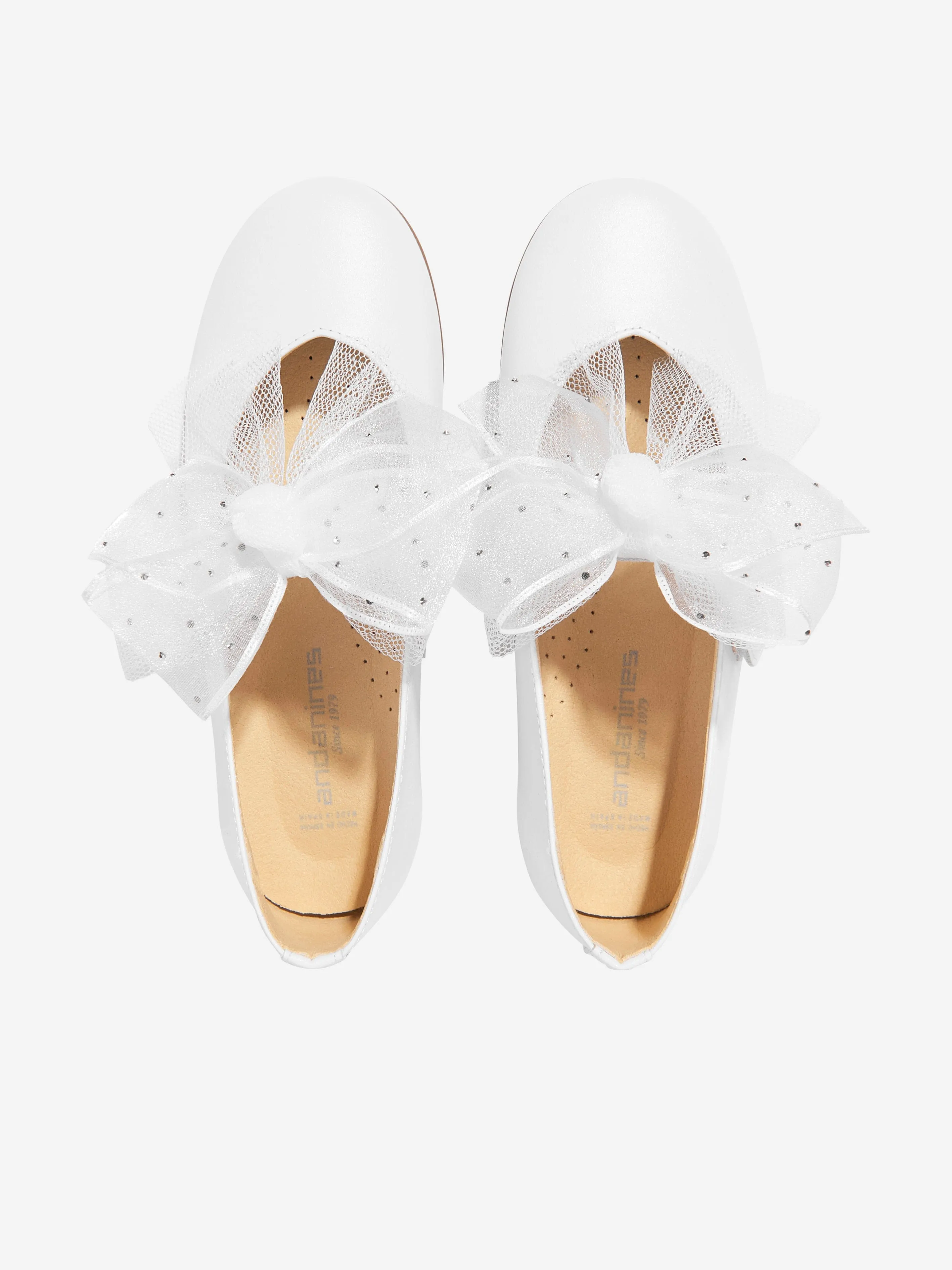 Girls Bow Shoes in White