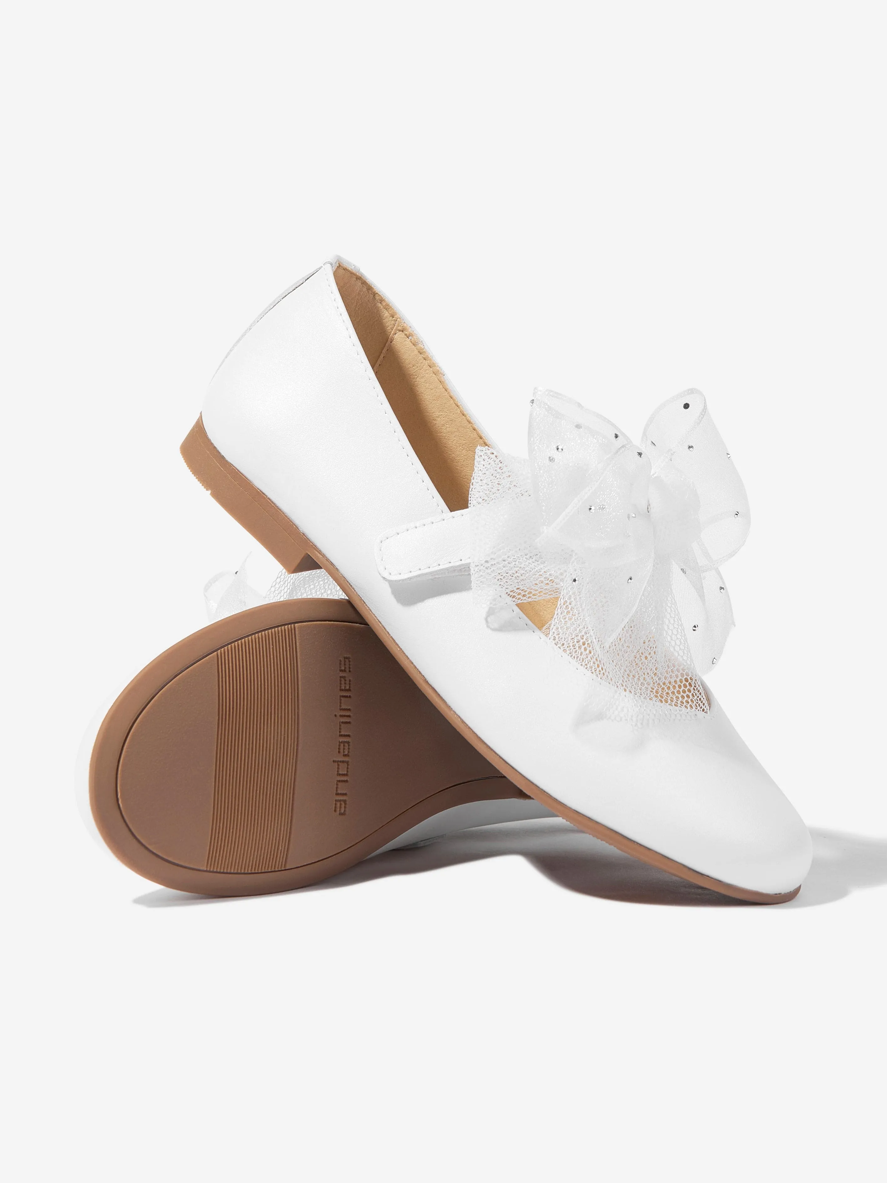 Girls Bow Shoes in White