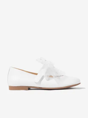 Girls Bow Shoes in White