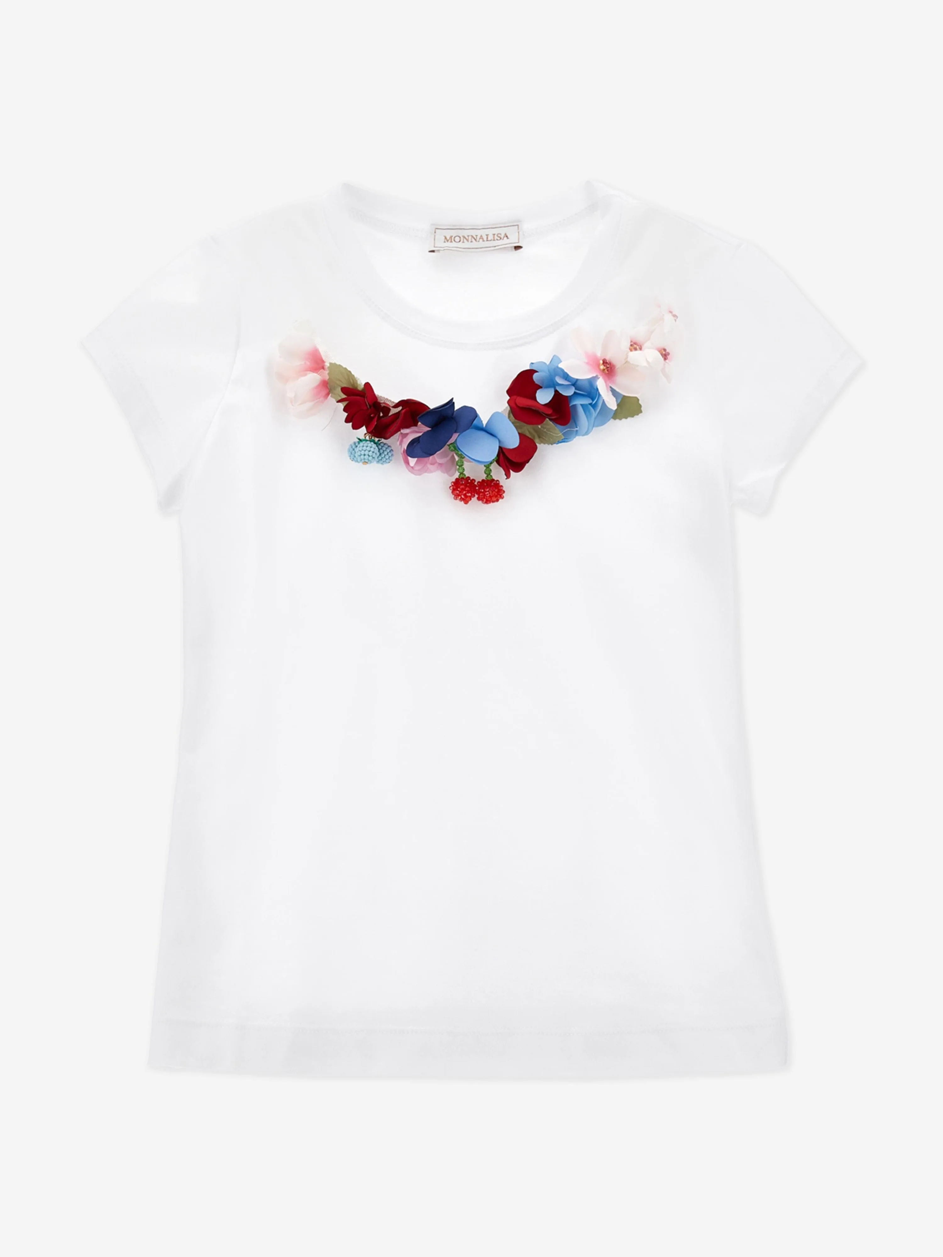 Girls Flower and Fruit T-Shirt in White