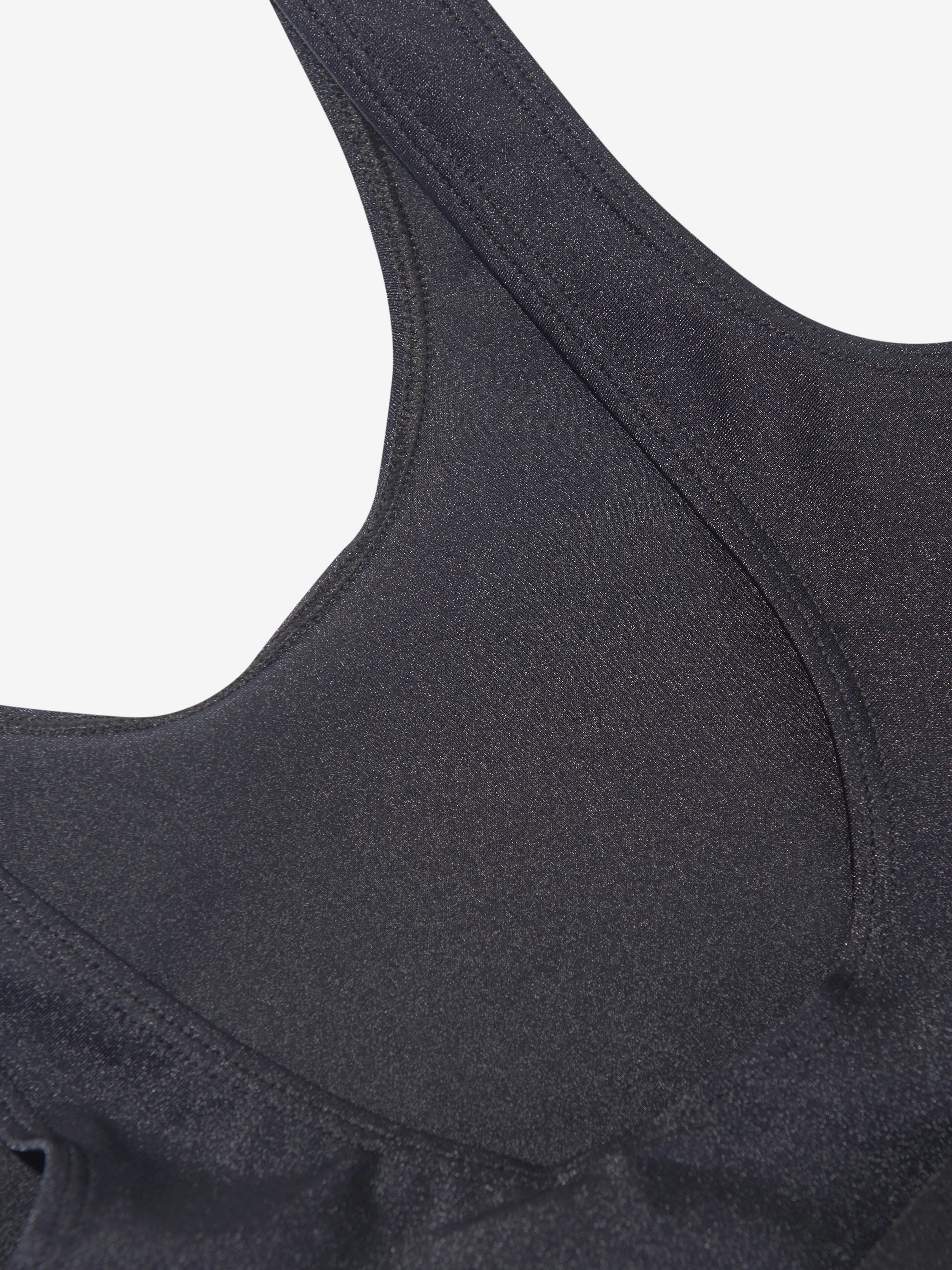 Girls Logo Band Swimsuit in Black