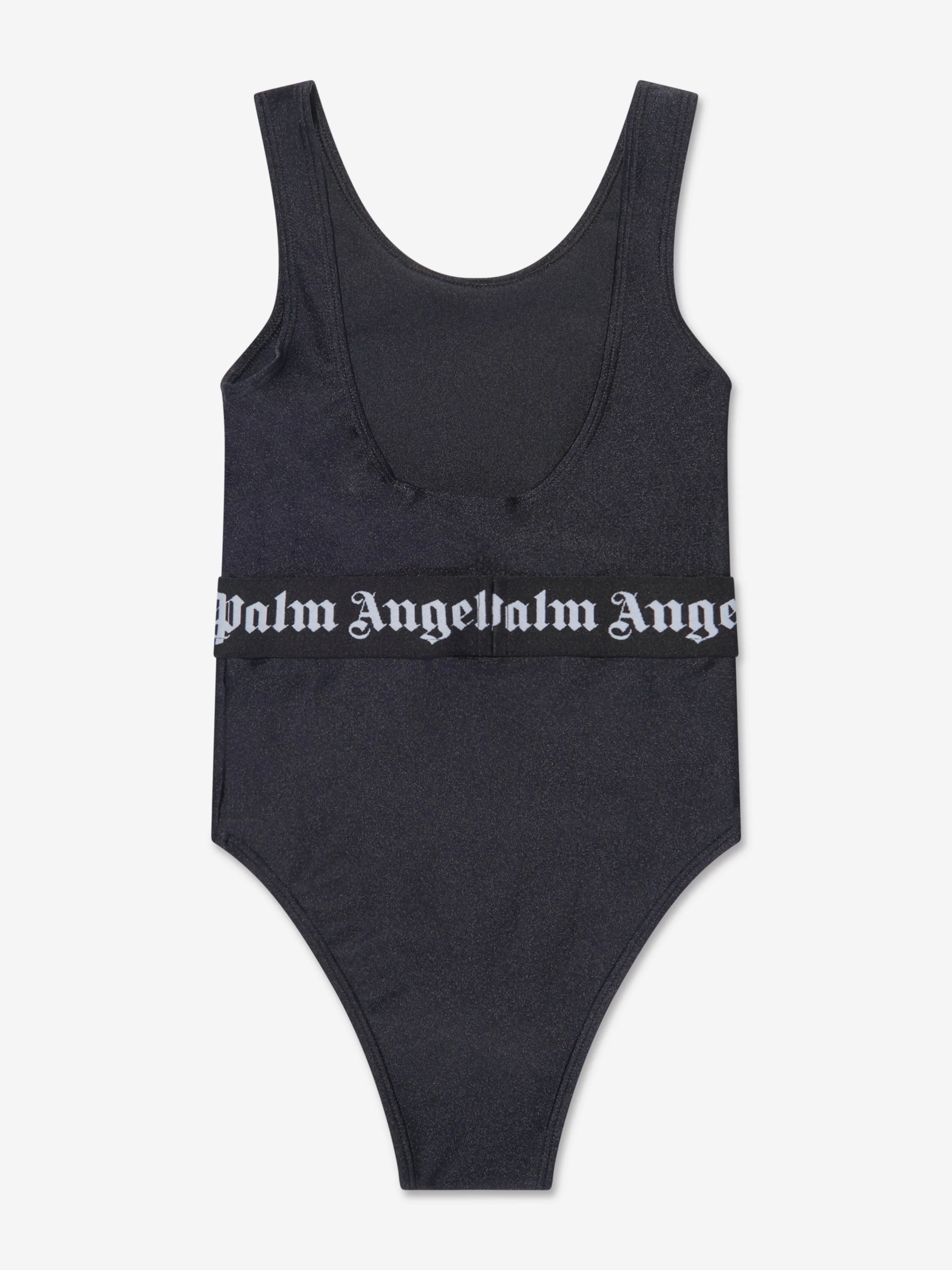 Girls Logo Band Swimsuit in Black