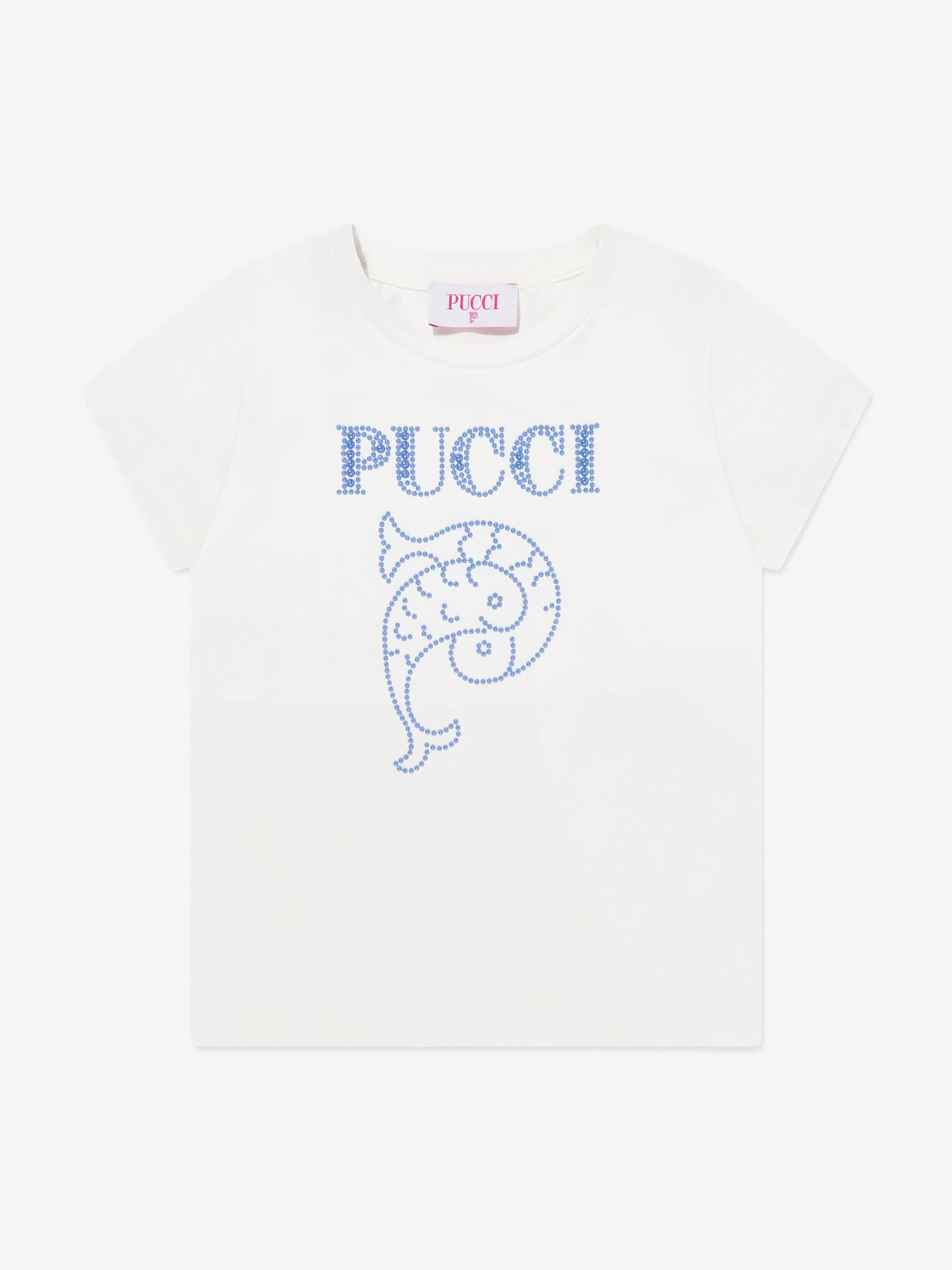Girls Logo Print T-Shirt in Ivory