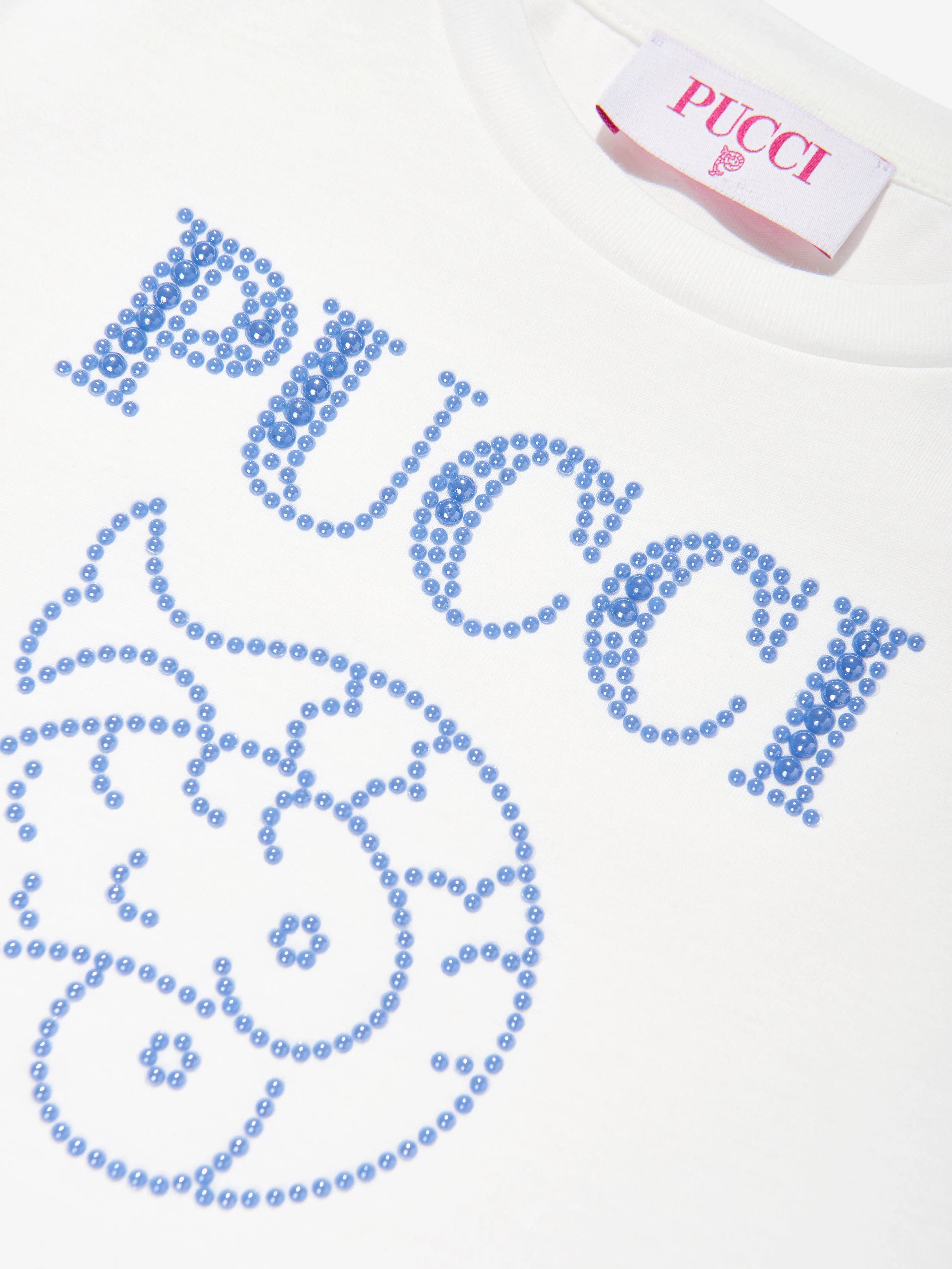 Girls Logo Print T-Shirt in Ivory
