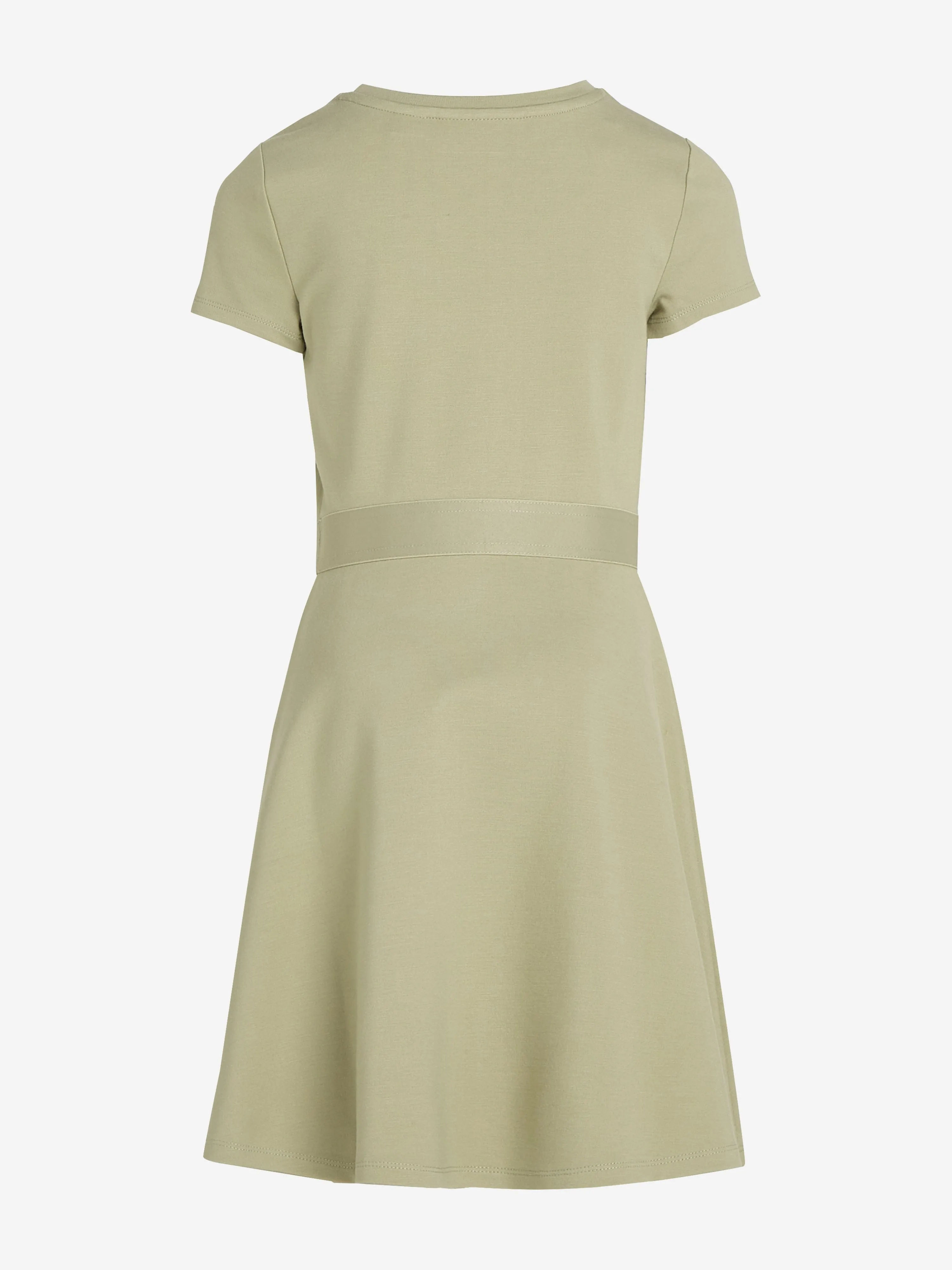 Girls Logo Tape Punto Dress in Green