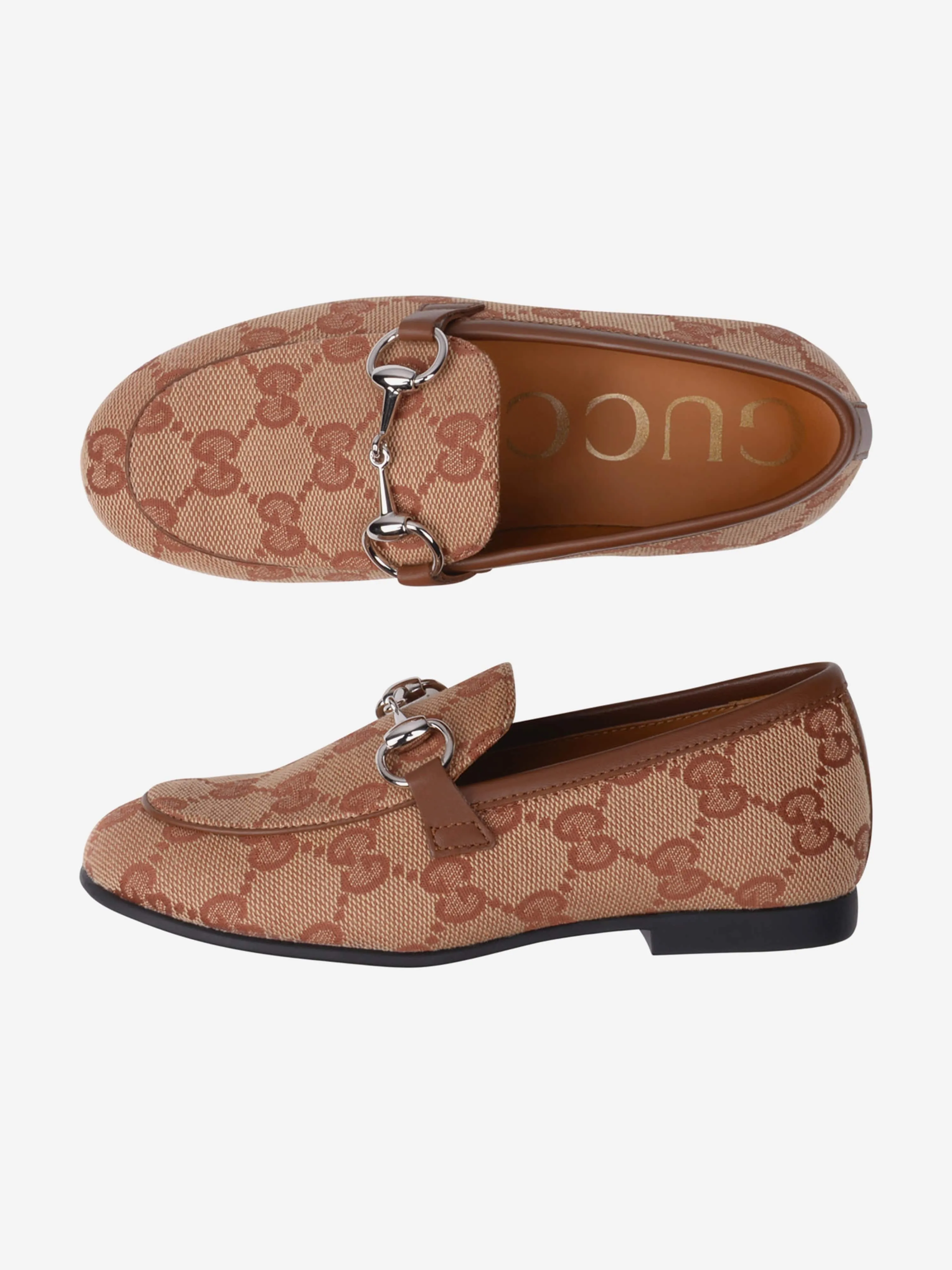 GUCCI Red Canvas GG Jordaan Loafer