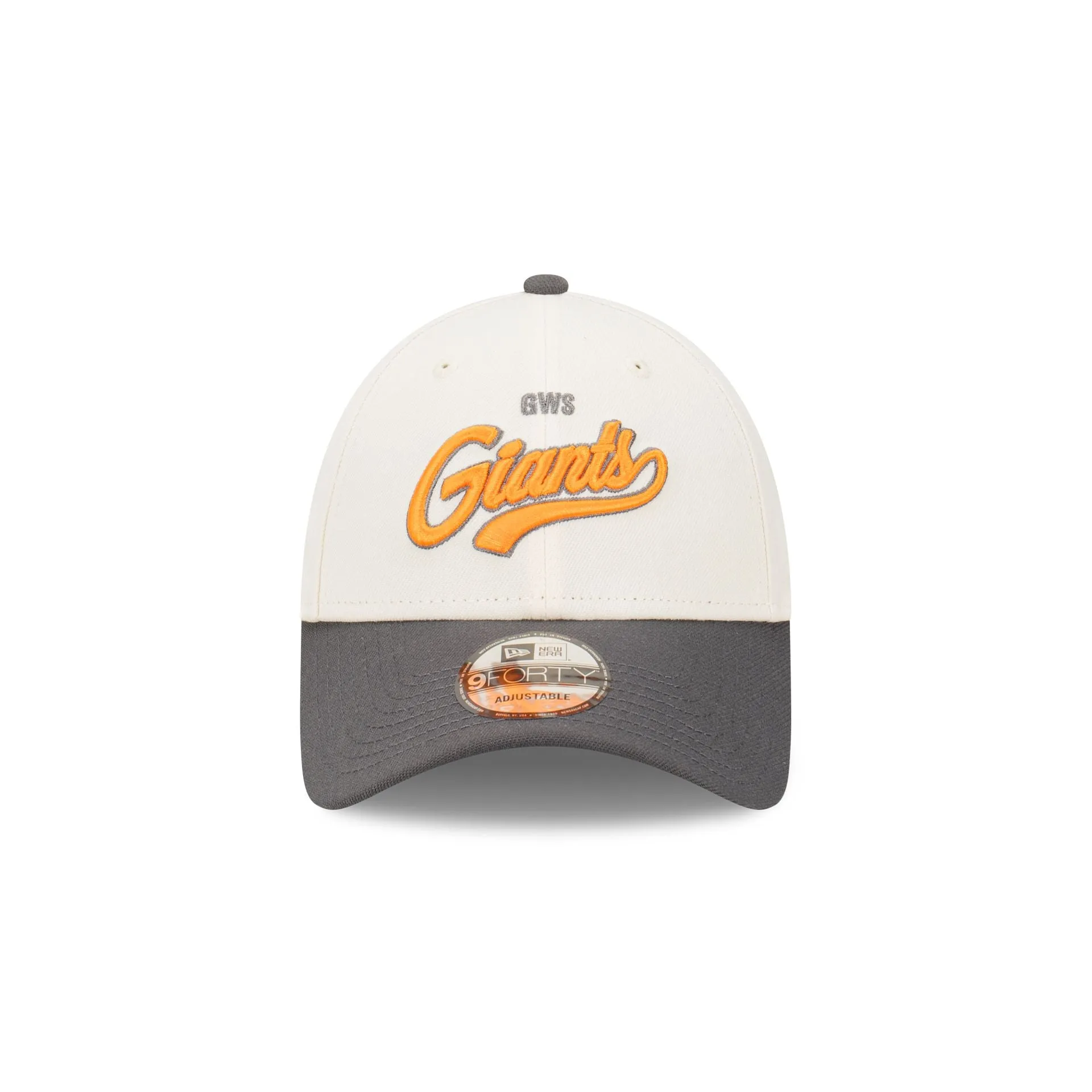 GWS Giants AFL Supporter Two-Tone Script 9FORTY Snapback