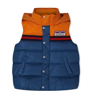 Kids Gucci Logo-Patch Padded Gilet