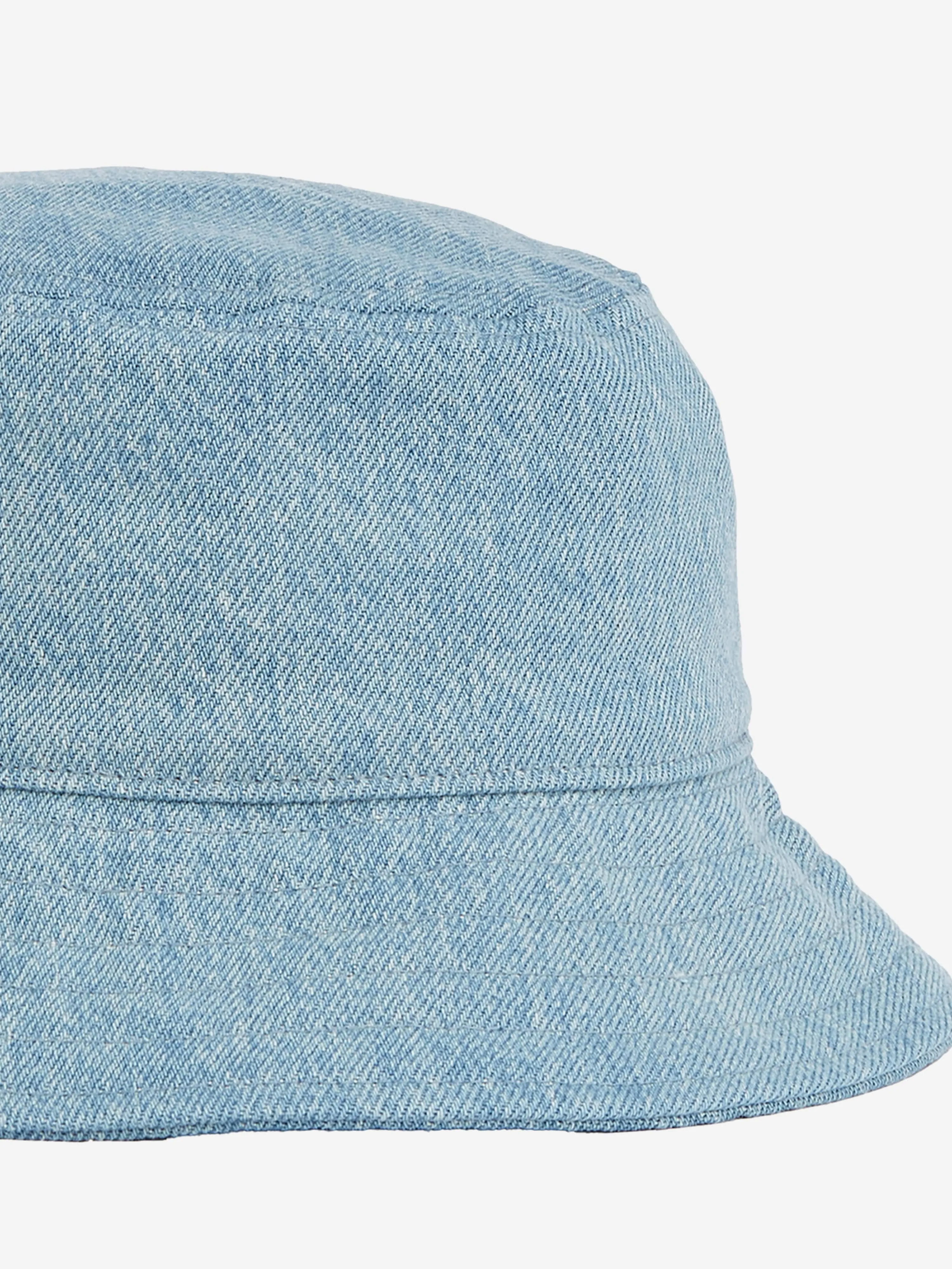Kids Small Flag Denim Bucket Hat in Blue