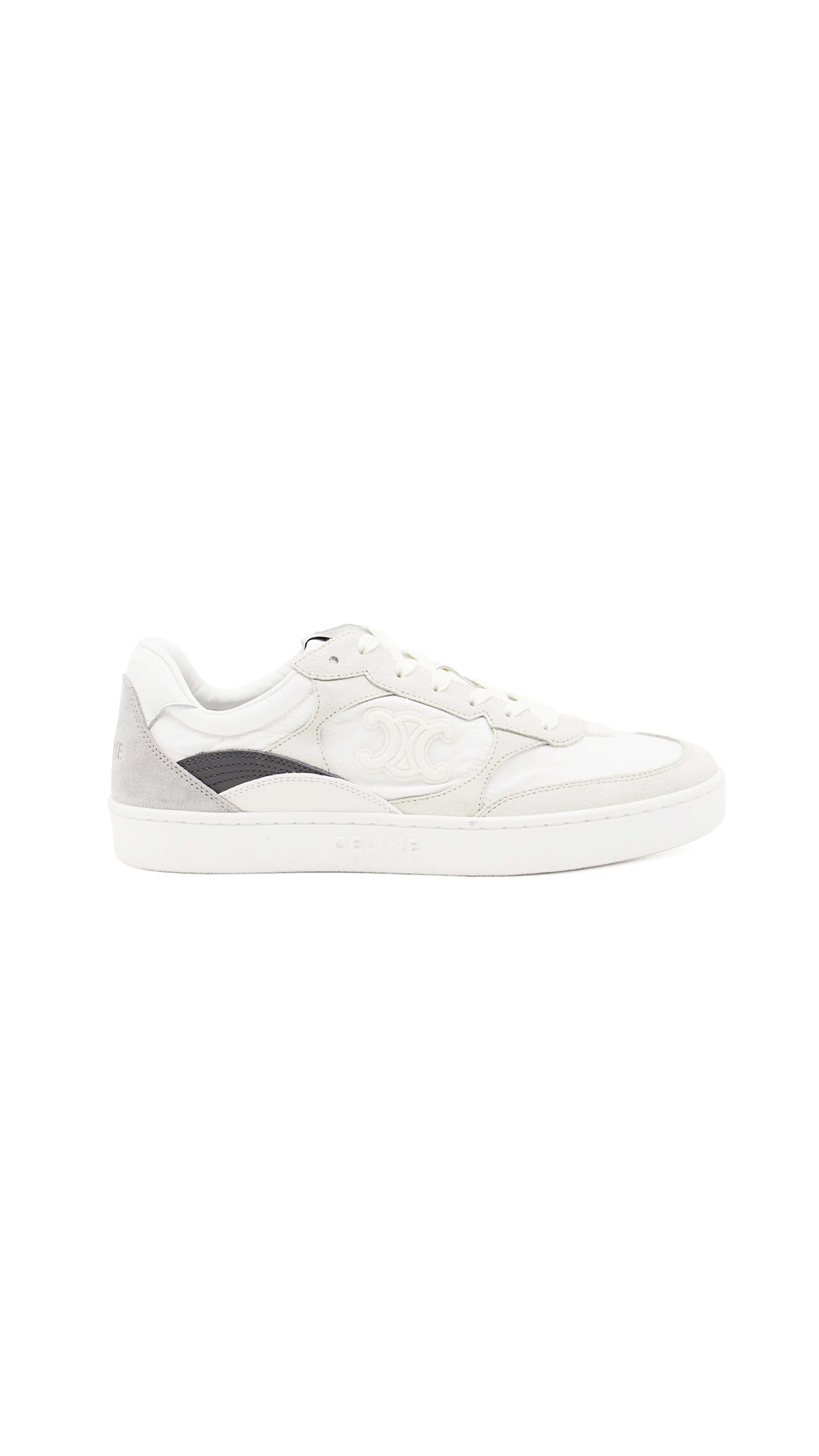 Lace Up Retro Triomphe Sneakers - White