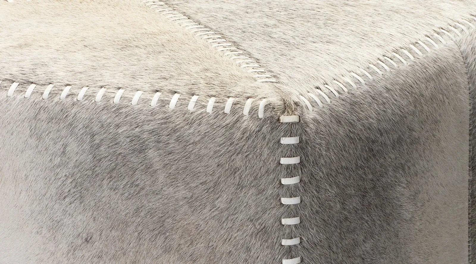 Large Ottoman Grey Hide