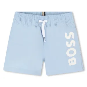 Light Blue Logo Shorts