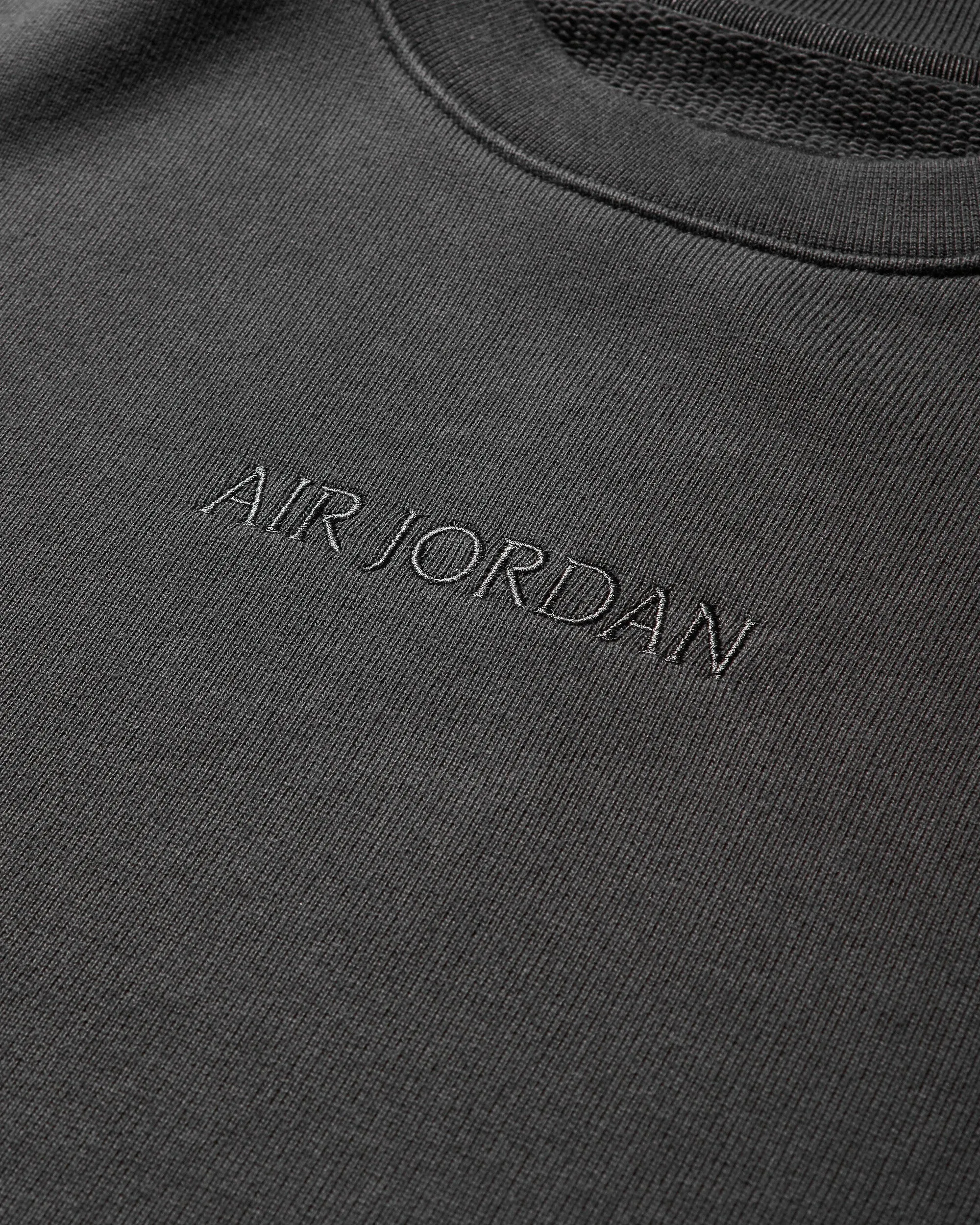 Men's Air Jordan Wordmark Fleece Crewneck Sweatshirt Off Noir